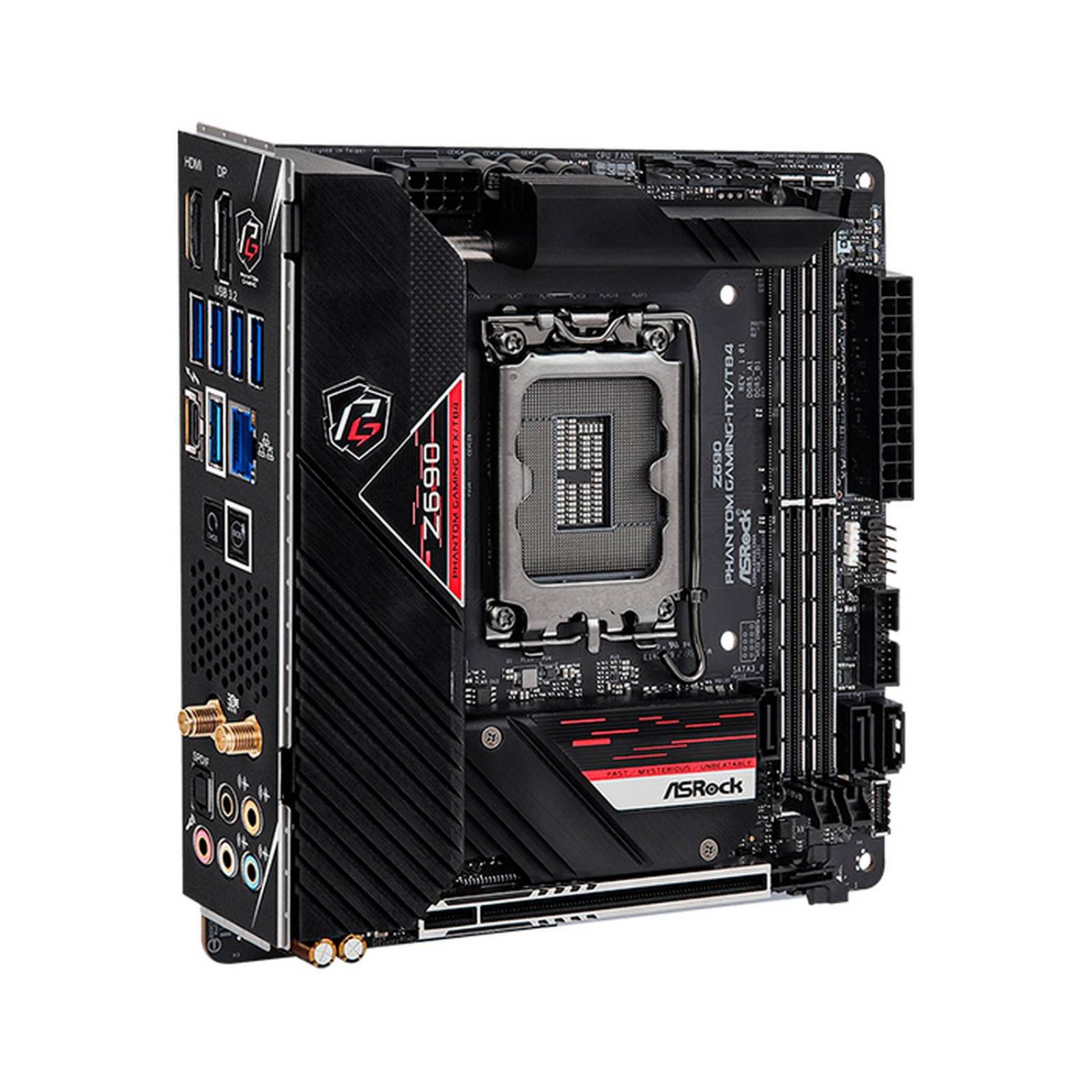 Tarjeta Madre ASROCK Z690 PHANTOM GAMING-ITX/TB4 1700 2x DDR5 PCIe 5.0 USB C WIFI 6E + BT 