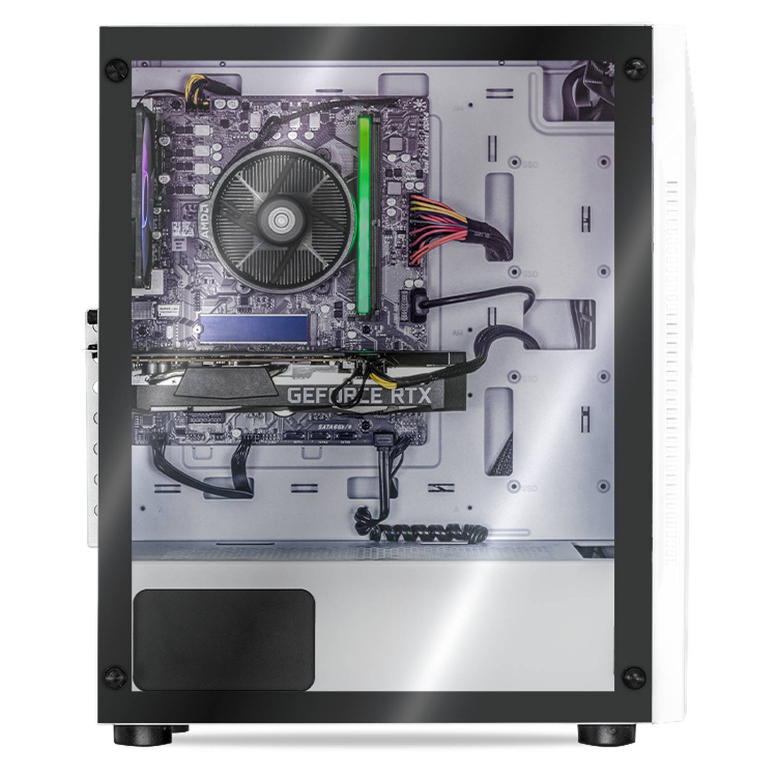 Xtreme PC Gaming Geforce RTX 3060 Ryzen 5 5600X 16GB SSD 500GB 4TB ARGB WIFI White 