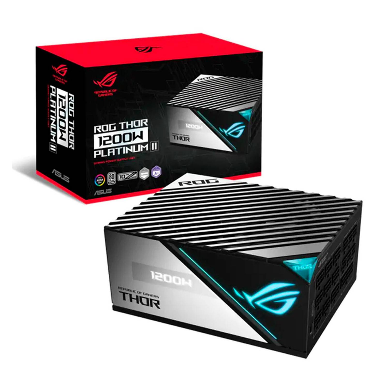 Fuente de poder PC Gamer 1200W ASUS ROG Thor 80 Plus Platinum II Modular ROG-THOR-1200P2-GAMING 