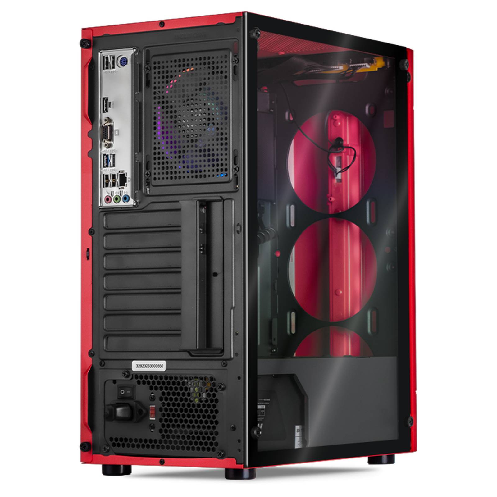 Xtreme PC Gamer AMD Radeon Vega Renoir Ryzen 5 5600G 8GB SSD 250GB Monitor 23.8 WIFI Red 