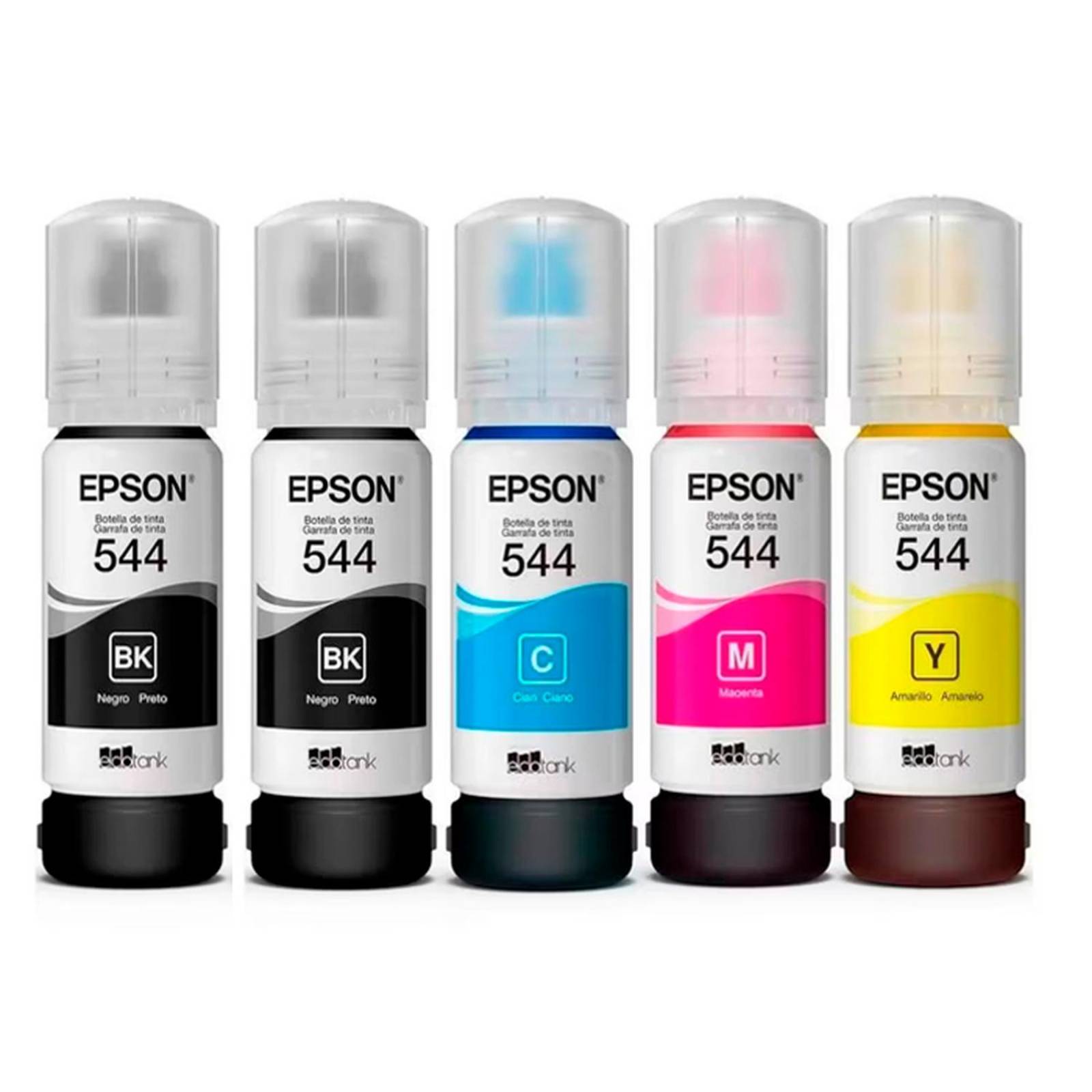 Kit 5 Botellas Tinta EPSON T544 Color L1210 L3210 L3250 L3251 L5290 