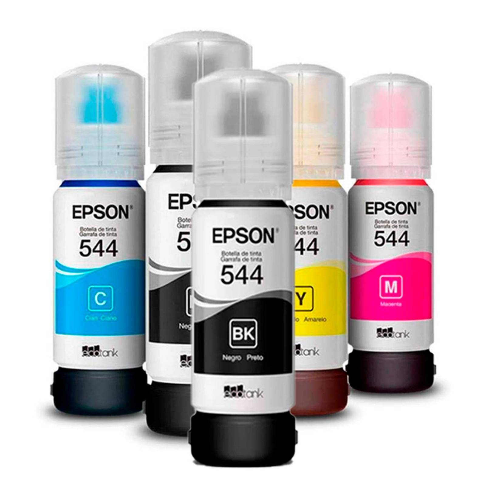 Kit 5 Botellas Tinta EPSON T544 Color L1210 L3210 L3250 L3251 L5290 