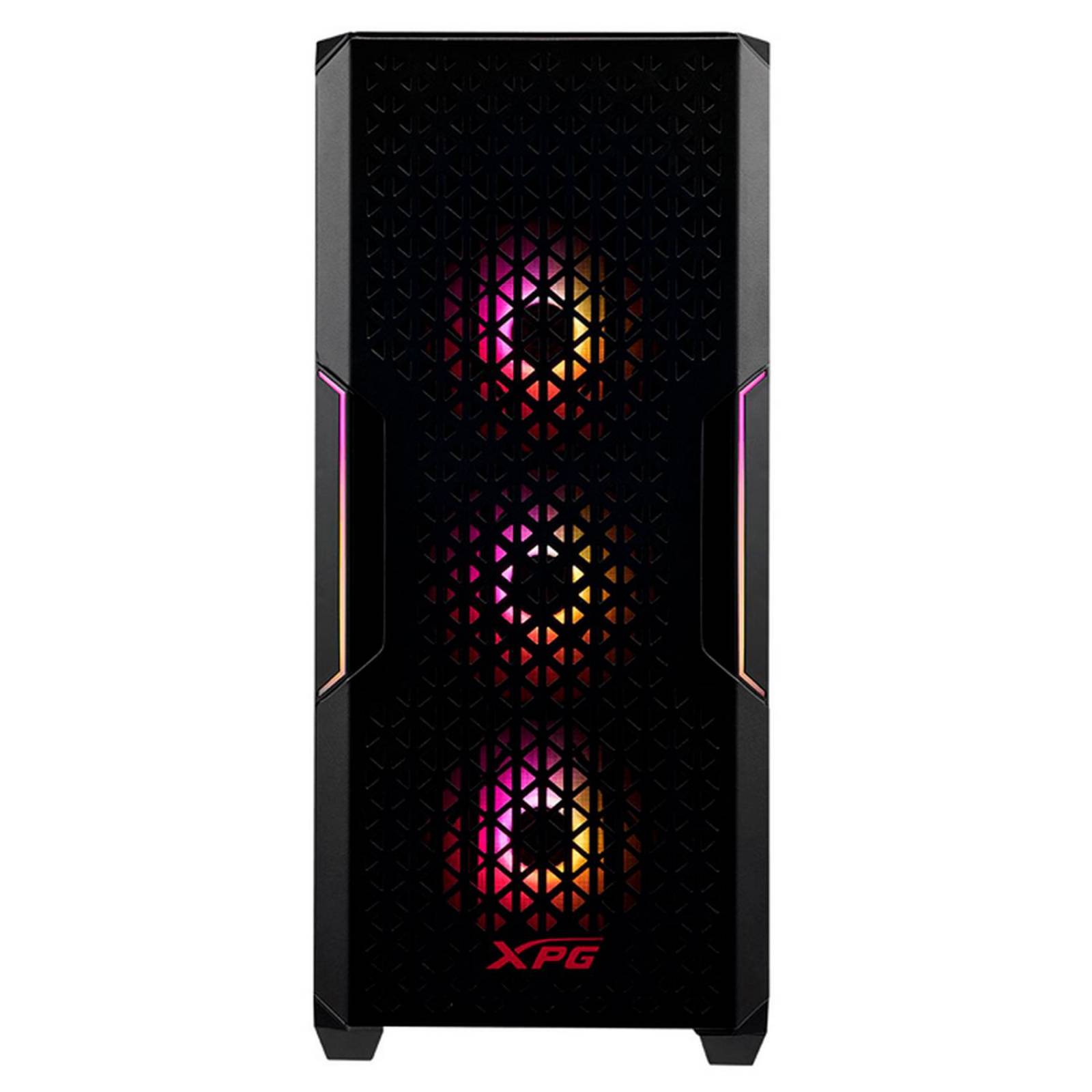 Gabinete Gamer XPG STARKER AIR ATX Media Torre 2 FAN Cristal Templado ARGB Negro STARKERAIR-BKCWW