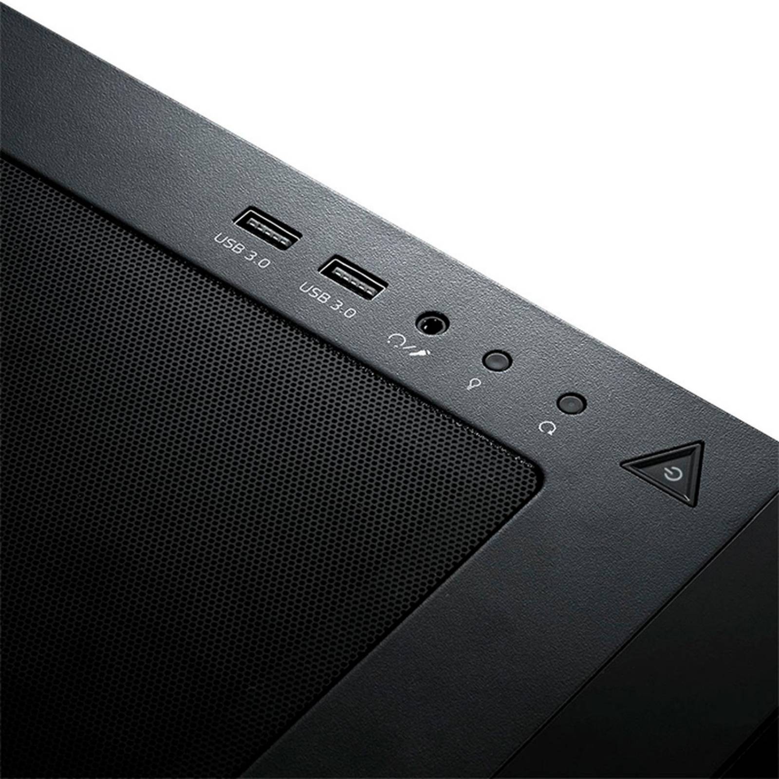 Gabinete Gamer XPG STARKER AIR ATX Media Torre 2 FAN Cristal Templado ARGB Negro STARKERAIR-BKCWW