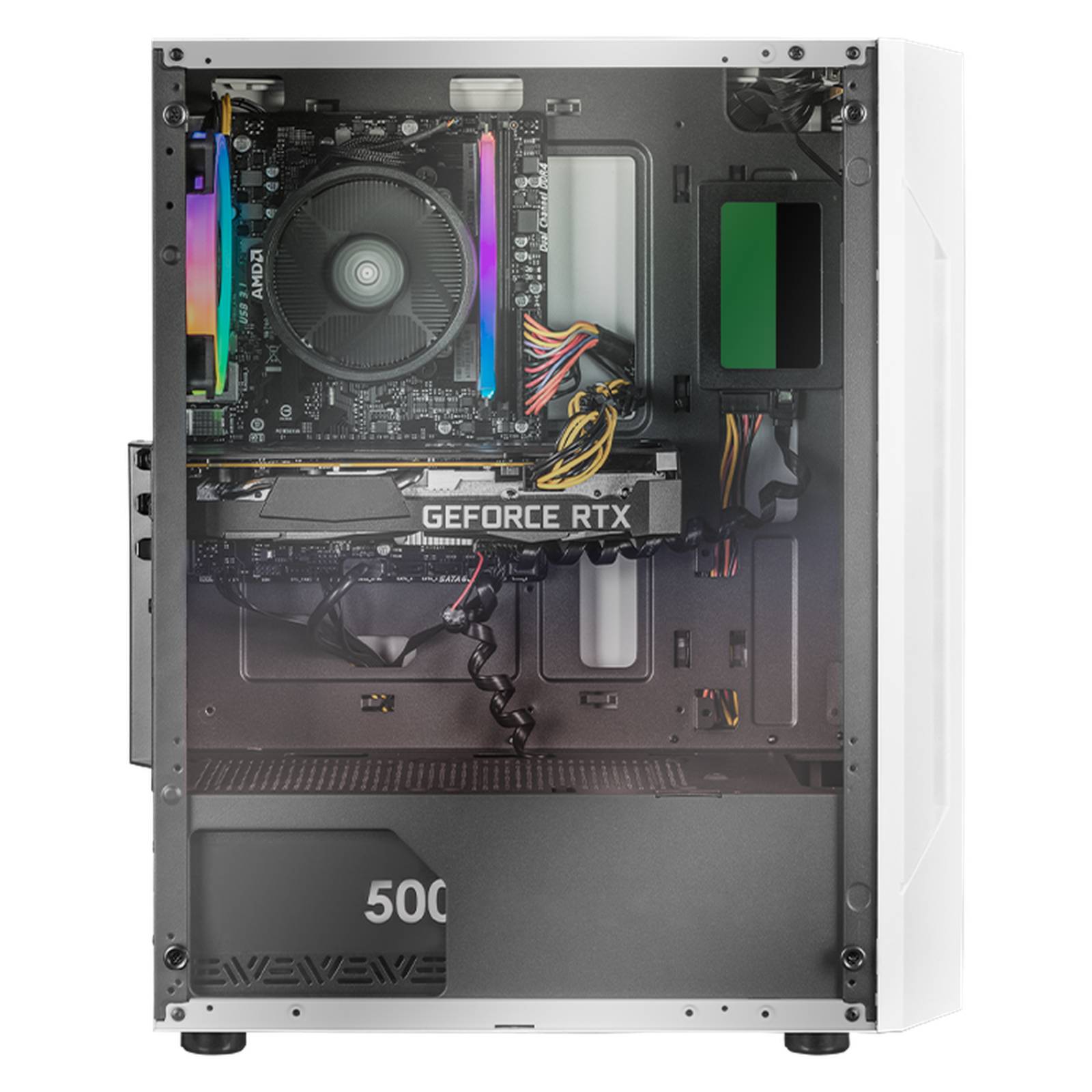 Xtreme PC Gaming Geforce RTX 3050 AMD Ryzen 5 5500 16GB SSD 500GB 2TB WIFI White 