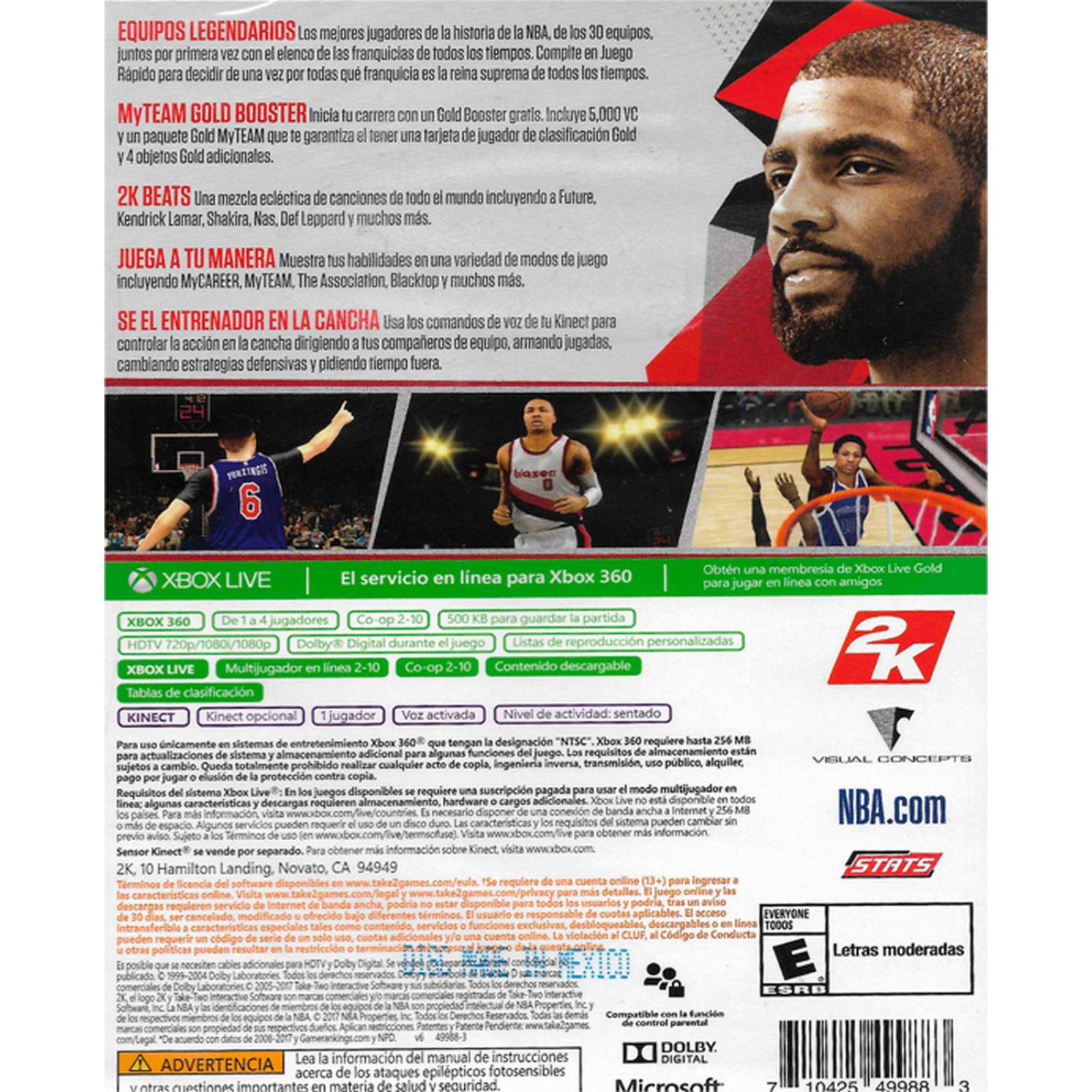 JUEGO NBA 2K18 XBOX ONE multijugador NBA2K18