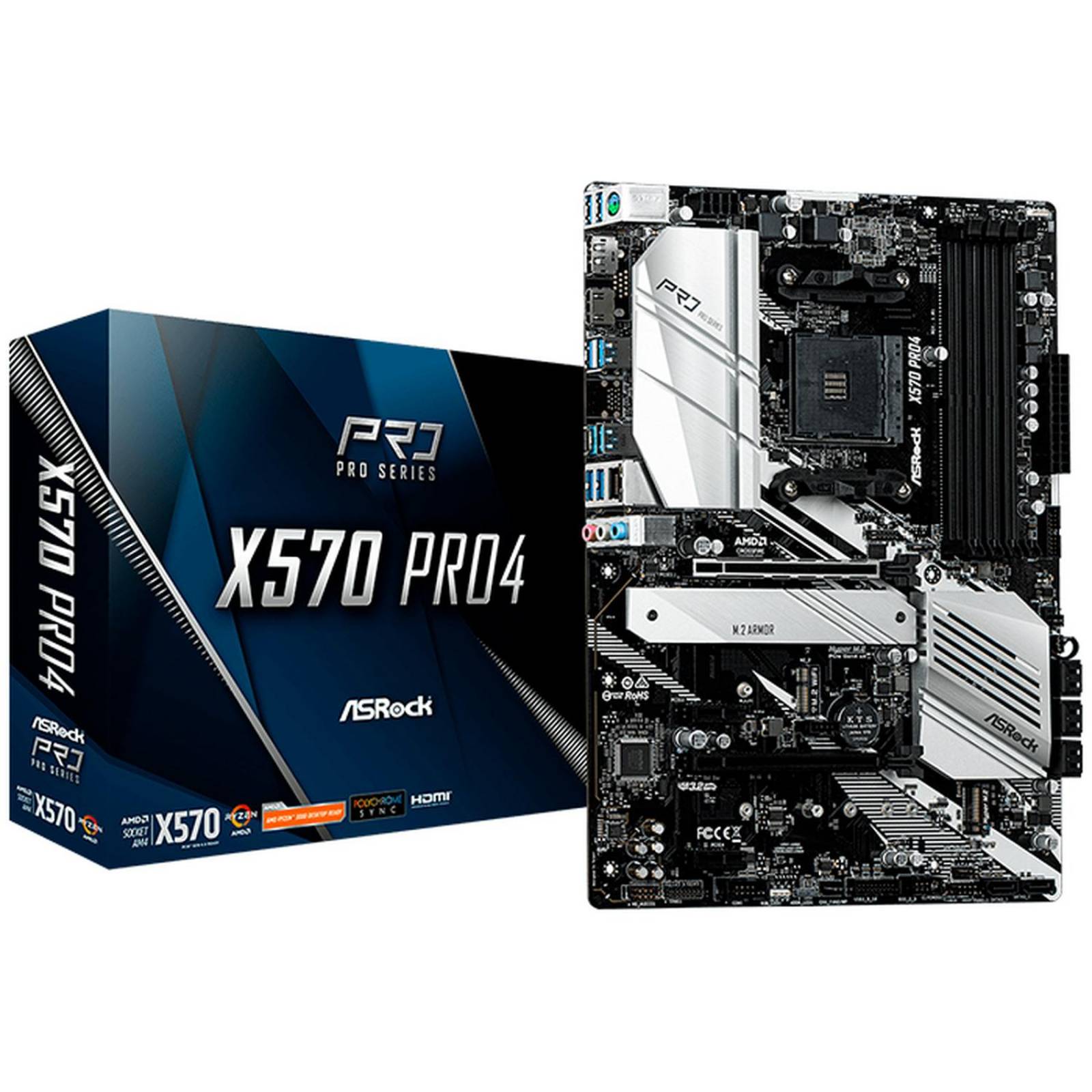 Tarjeta Madre ASROCK X570 PRO4 AMD AM4 DDR4 ATX