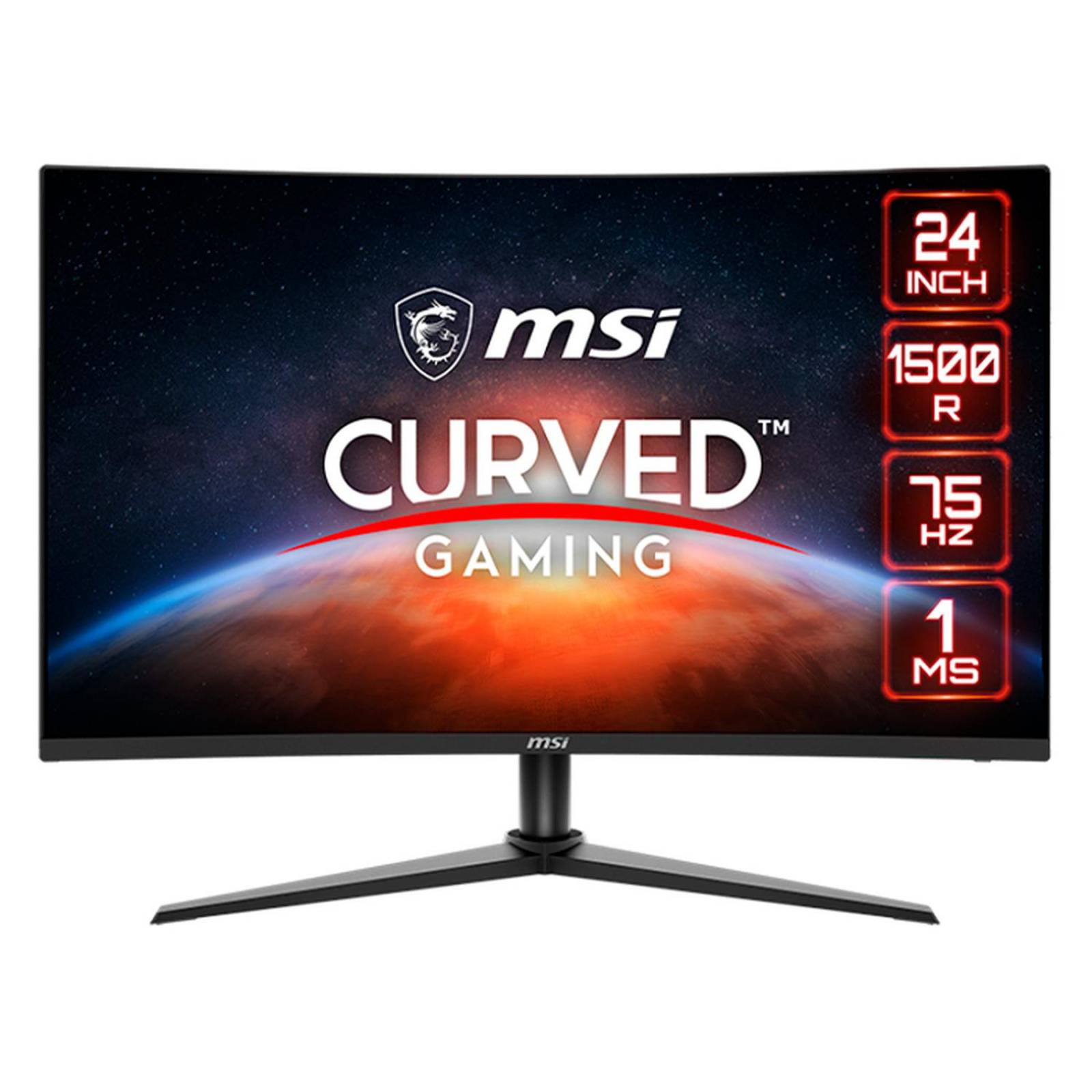 Monitor Gamer Curvo 24 MSI G243CV 1ms 75Hz Full HD VA HDMI DP 1500R Freesync
