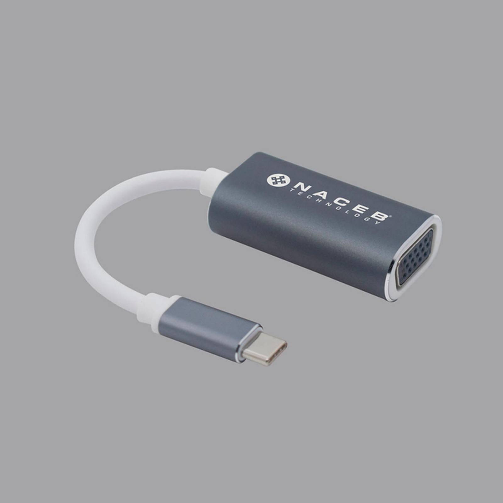 Adaptador Tipo C NACEB NA-0110 VGA 5.4Gbps Plata