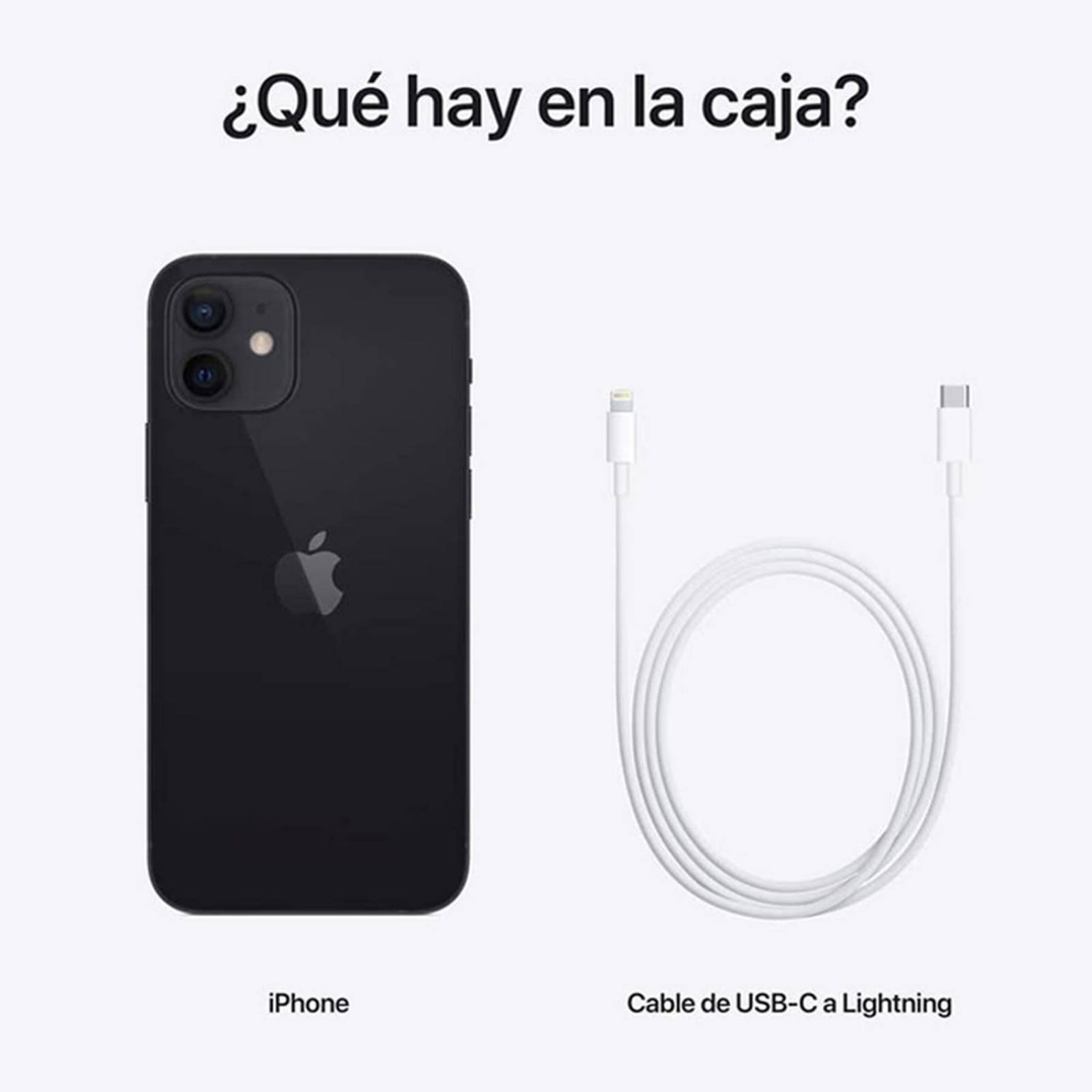 Celular APPLE iPhone 12 4GB 64GB 6.1" OLED Retina iOS 14 Negro Reacondicionado