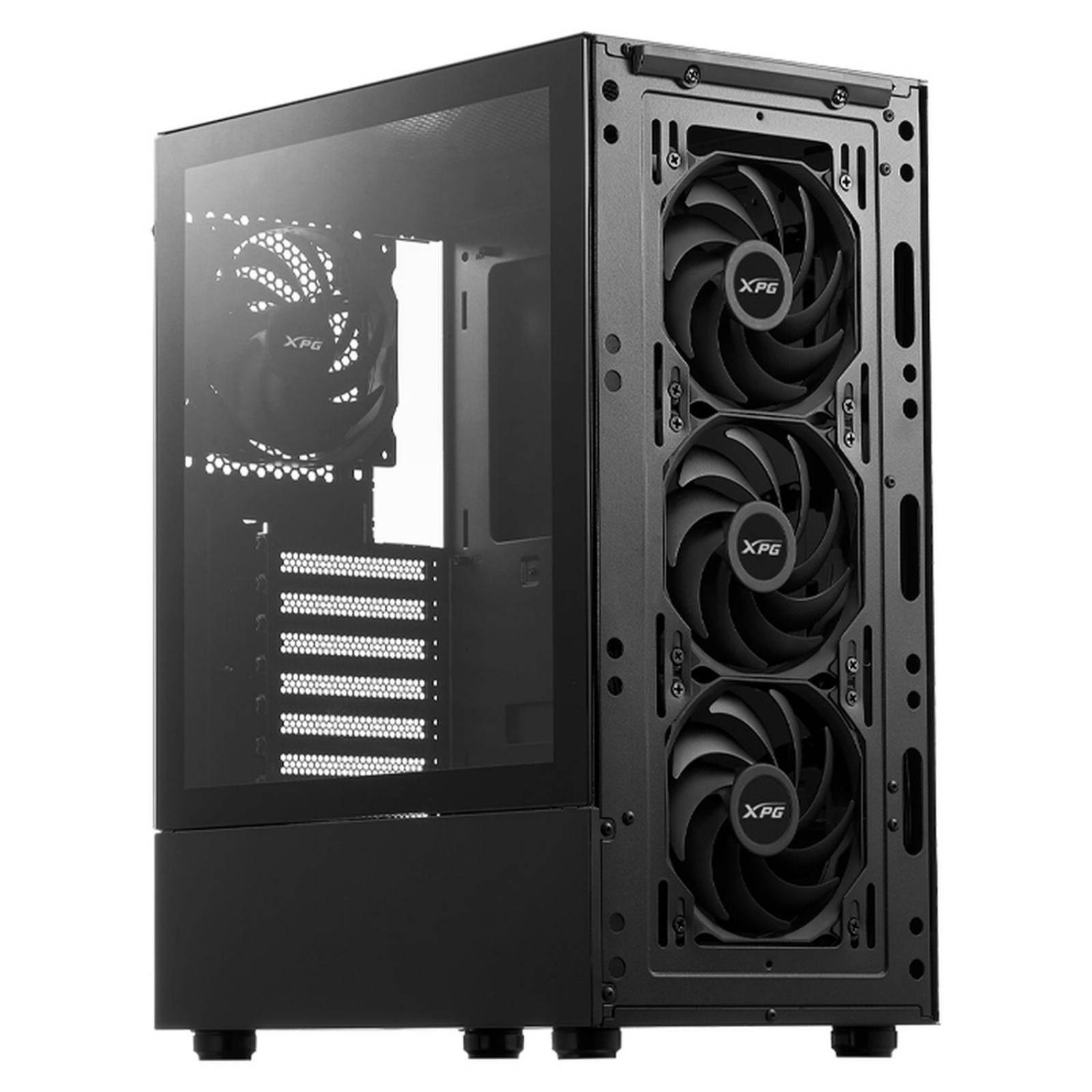 Gabinete Gamer XPG VALOR MESH ATX Media Torre 4 FAN Cristal Templado Negro VALORMESHMT-BKCWW 