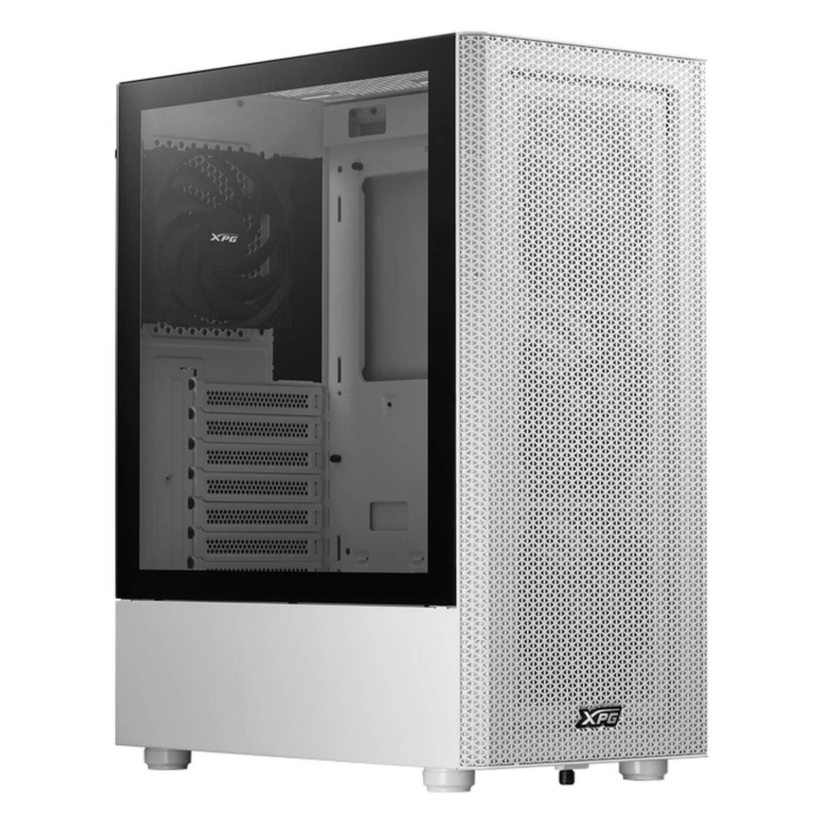 Gabinete Gamer XPG VALOR MESH ATX Media Torre 4 FAN Cristal Templado Blanco VALORMESHMT-WHCWW 