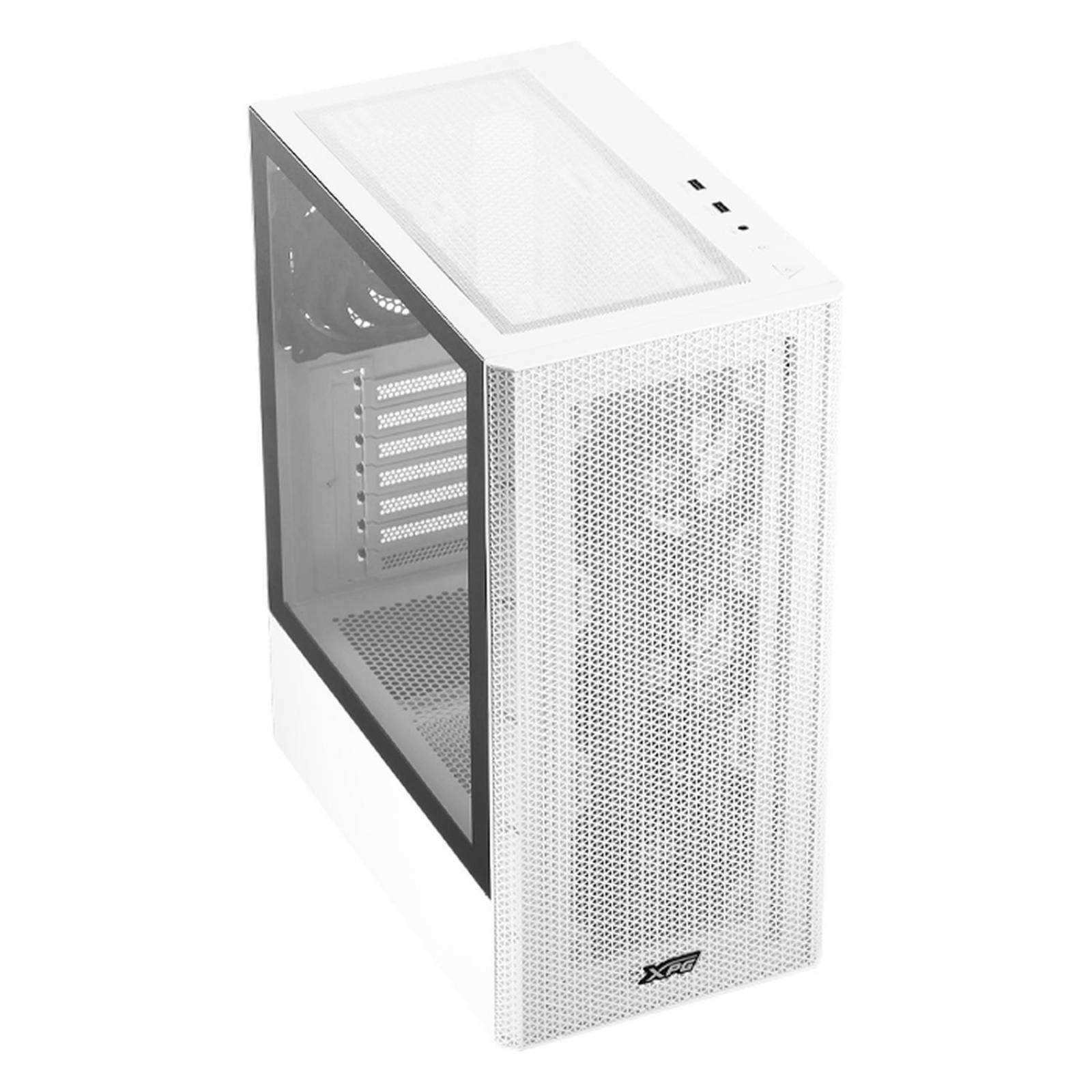 Gabinete Gamer XPG VALOR MESH ATX Media Torre 4 FAN Cristal Templado Blanco VALORMESHMT-WHCWW 