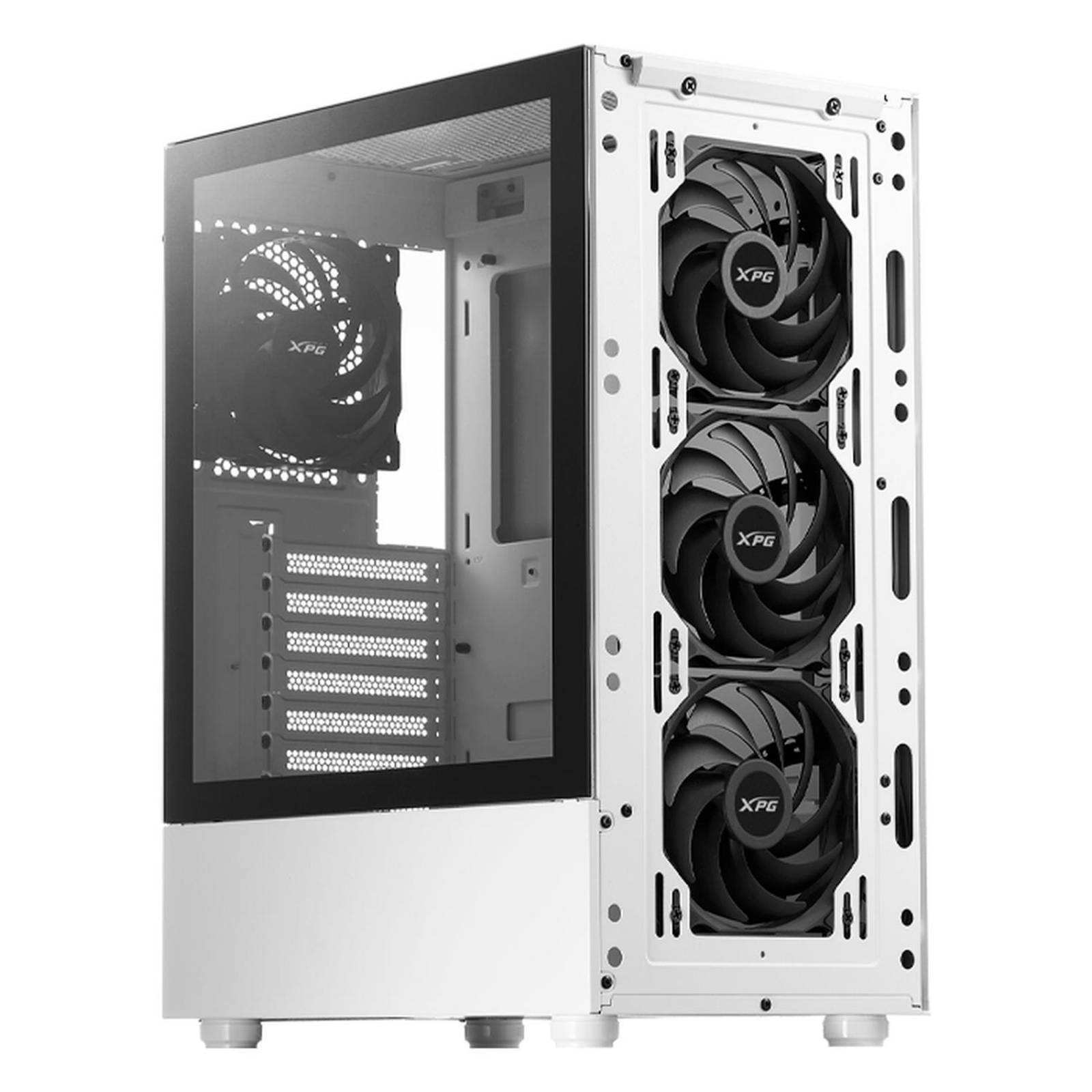 Gabinete Gamer XPG VALOR MESH ATX Media Torre 4 FAN Cristal Templado Blanco VALORMESHMT-WHCWW 