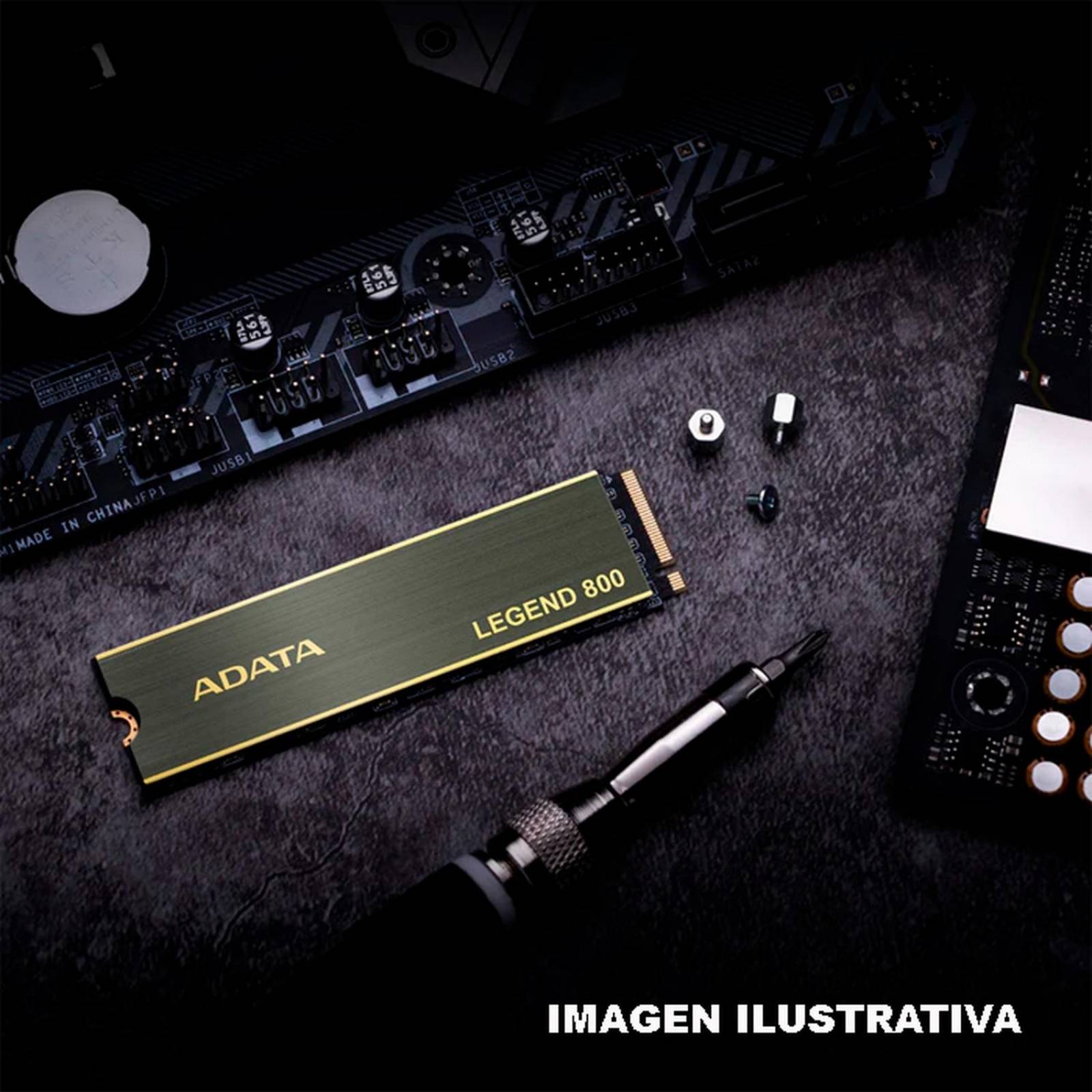 Unidad de Estado Solido SSD M.2 1TB ADATA Legend 800 NVMe PCIe 4.0 3500/2200 MB/s ALEG-800-1000GCS 