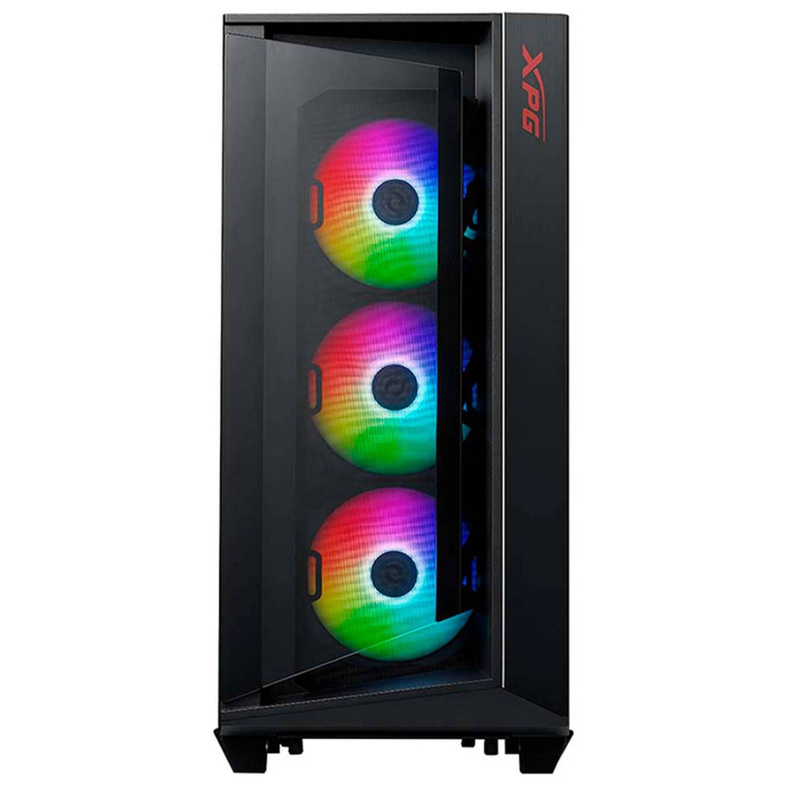 Gabinete Gamer XPG CRUISERST E-ATX Media Torre 3 FAN Cristal Templado USB-C ARGB Negro CRUISERST-BKCWW 