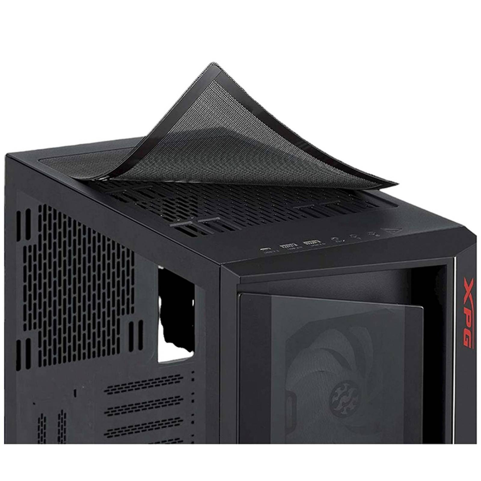 Gabinete Gamer XPG CRUISERST E-ATX Media Torre 3 FAN Cristal Templado USB-C ARGB Negro CRUISERST-BKCWW 