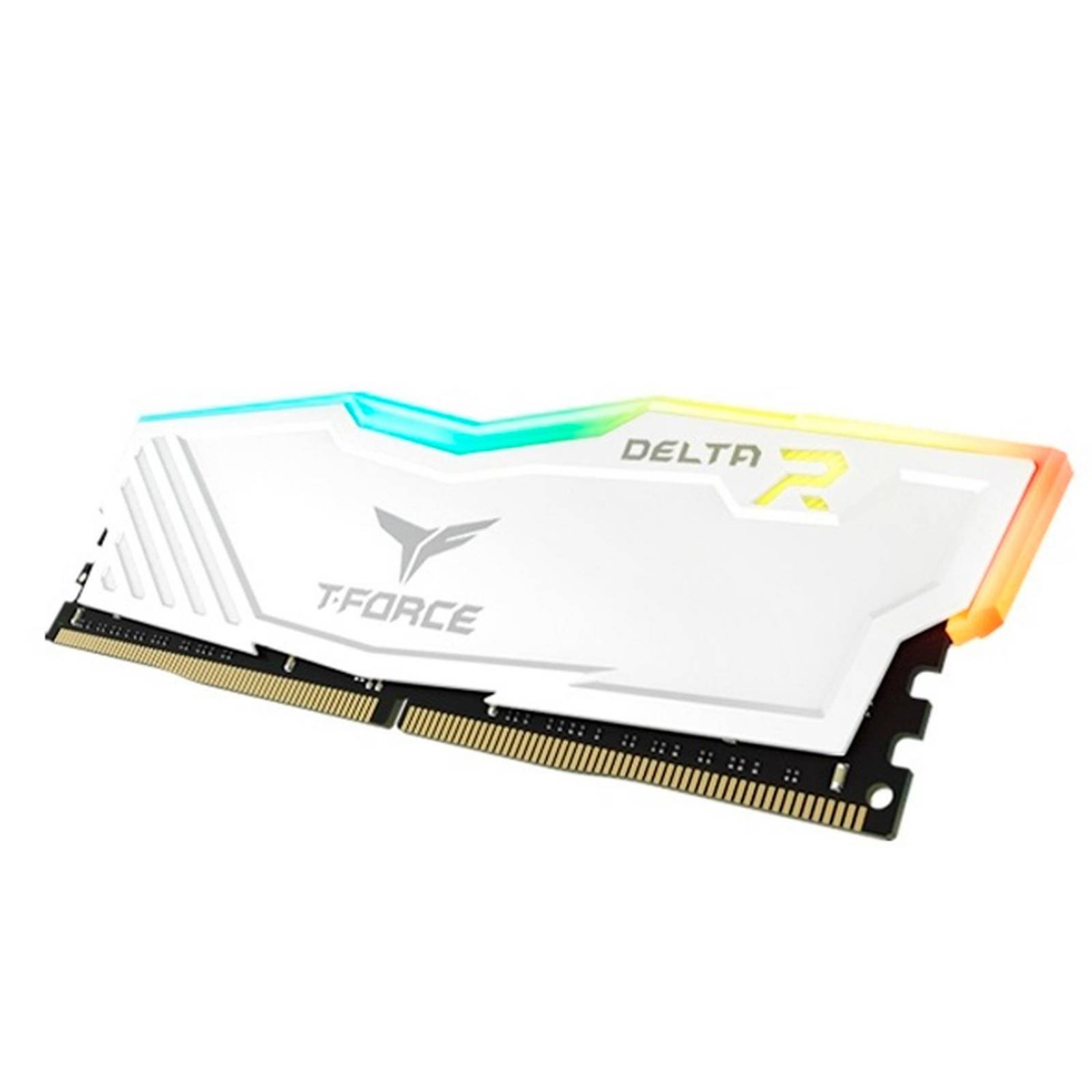 Memoria RAM DDR4 16GB 3200MHz TEAMGROUP T-FORCE DELTA RGB 1x16GB Blanco TF4D416G3200HC16F01 