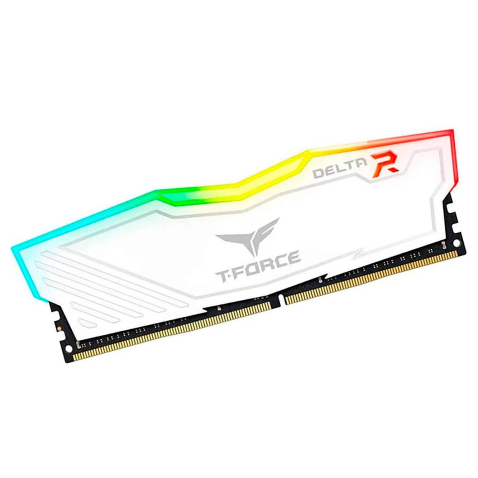 Memoria RAM DDR4 16GB 3200MHz TEAMGROUP T-FORCE DELTA RGB 1x16GB Blanco TF4D416G3200HC16F01 
