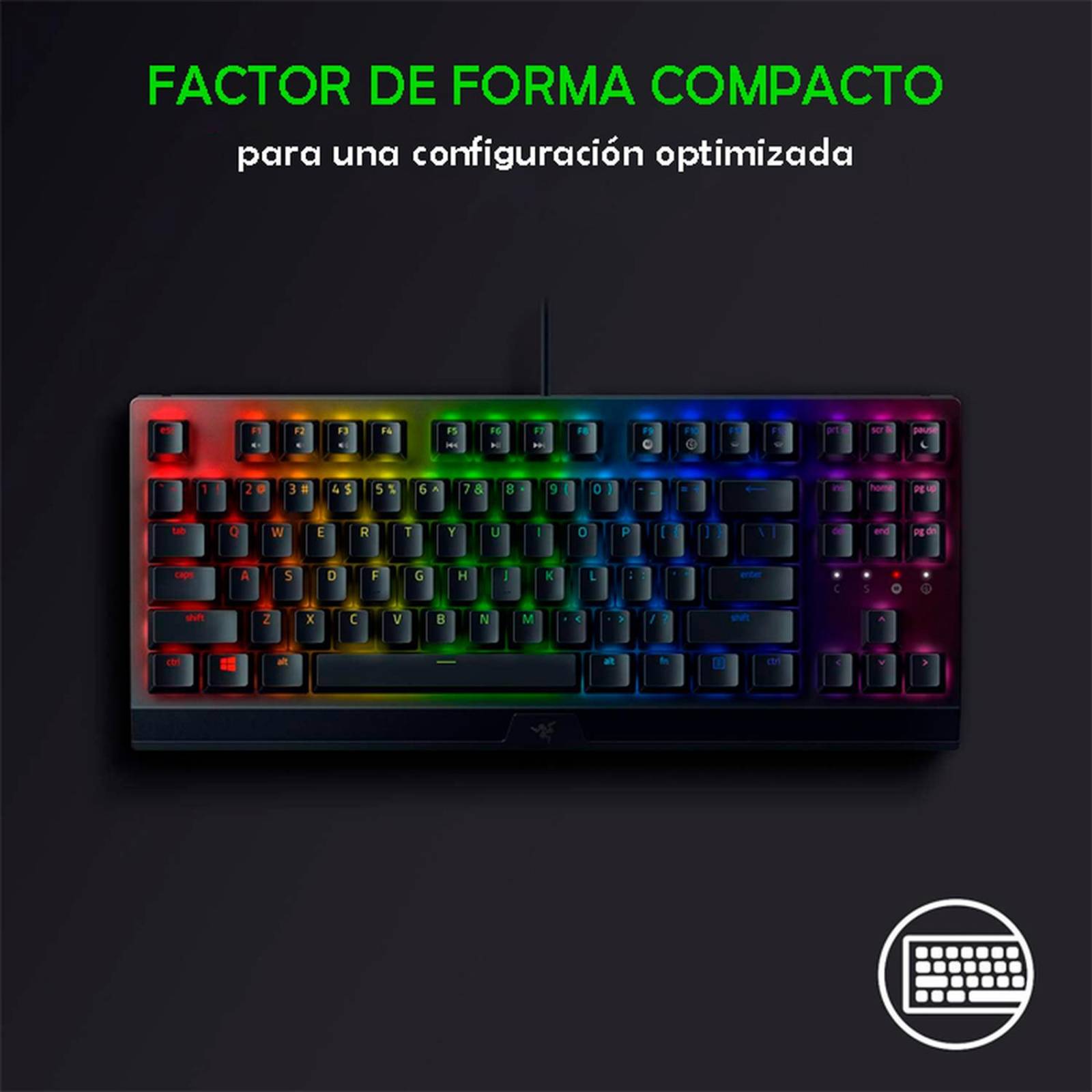 Teclado Gamer RAZER BlackWidow V3 RGB Switch Mecanico USB RZ03-03492300-R311 