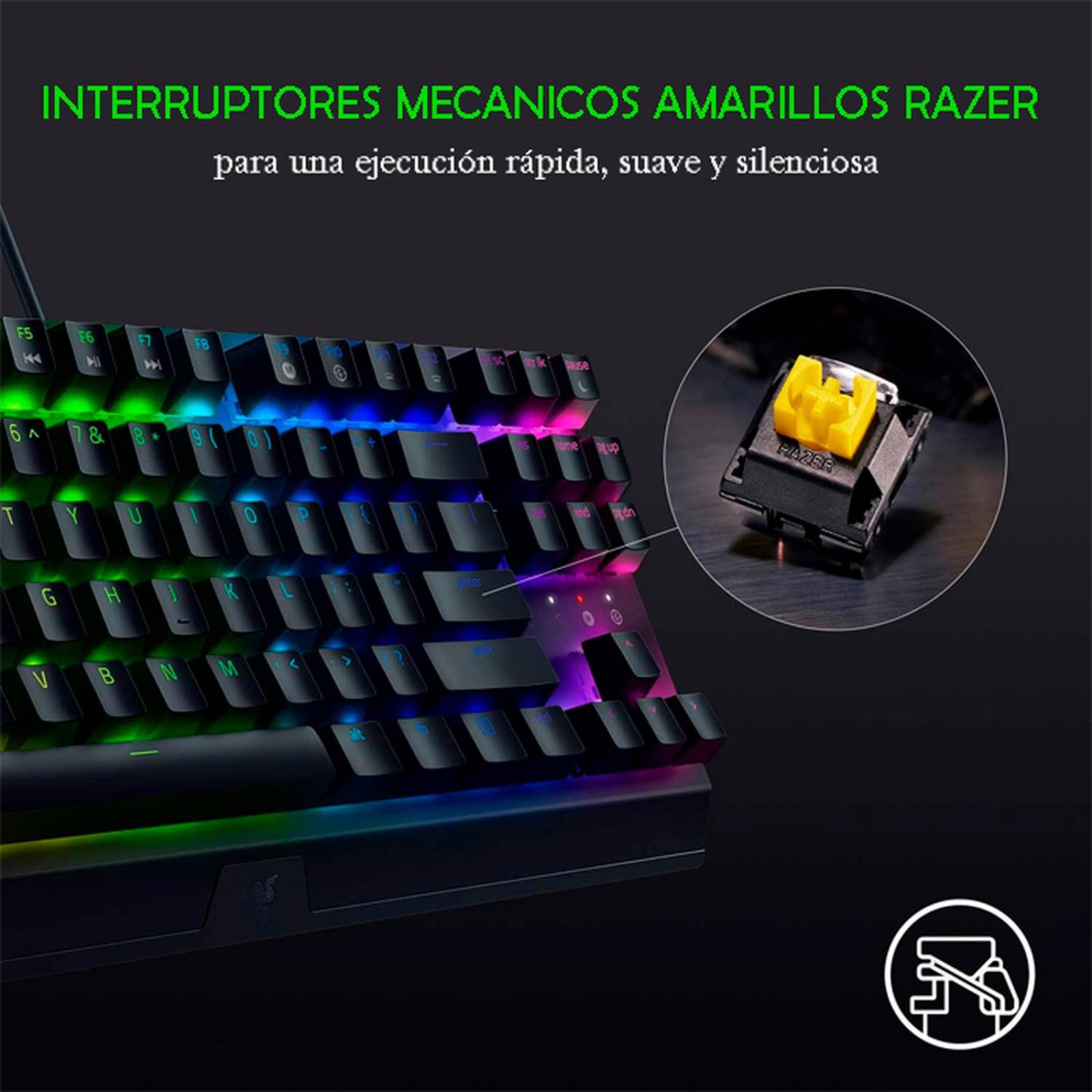 Teclado Gamer RAZER BlackWidow V3 RGB Switch Mecanico USB RZ03-03492300-R311 