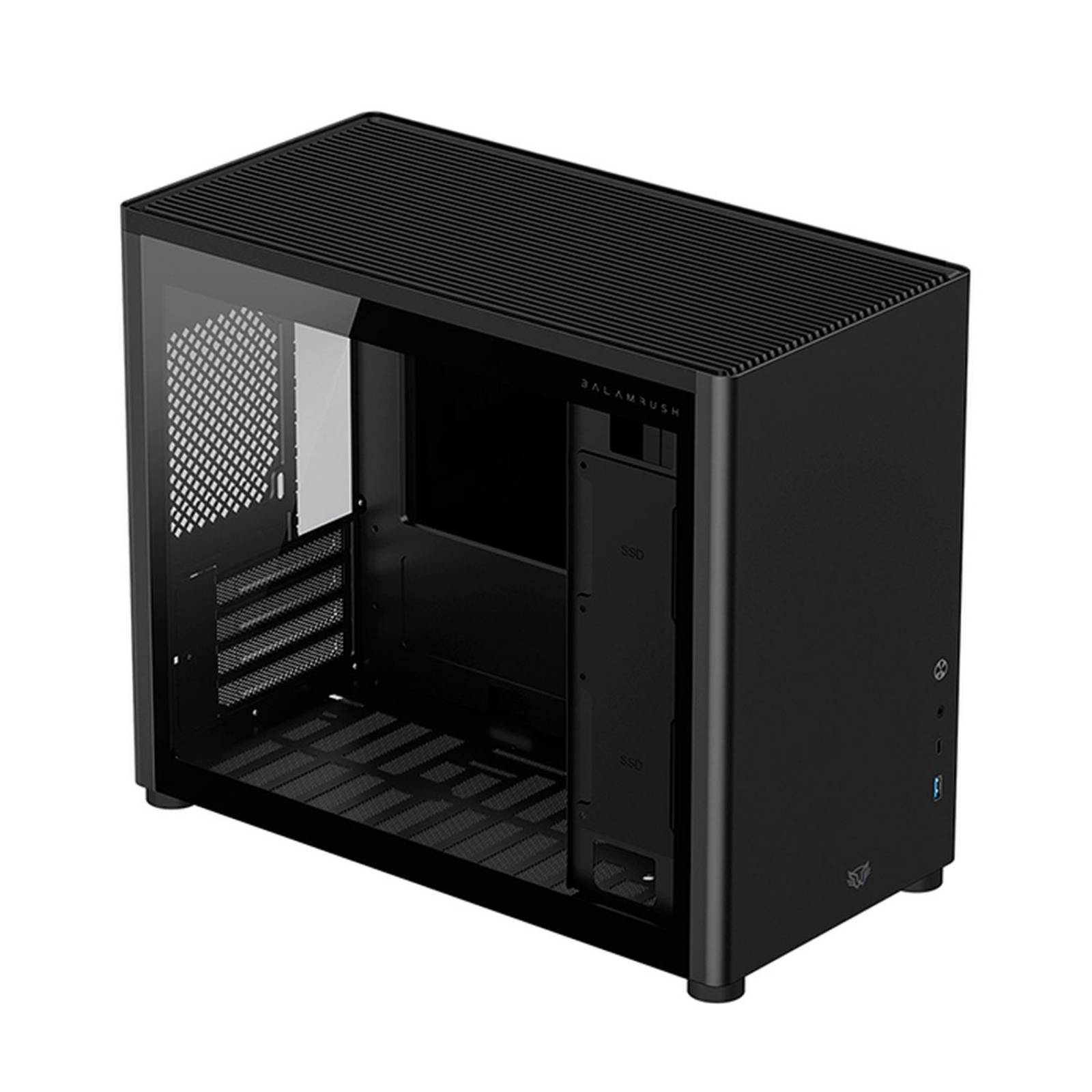 Gabinete Gamer BALAM RUSH ERIS JET GI985 M-ATX Mini Torre Cristal Templado USB-C Negro BR-934947 
