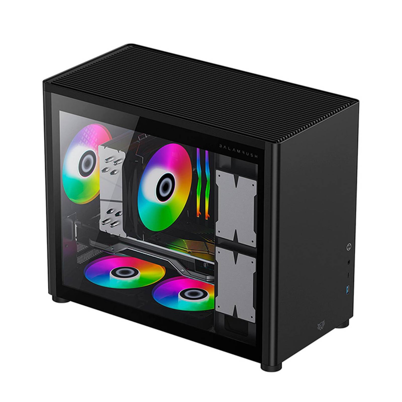 Gabinete Gamer BALAM RUSH ERIS JET GI985 M-ATX Mini Torre Cristal Templado USB-C Negro BR-934947 
