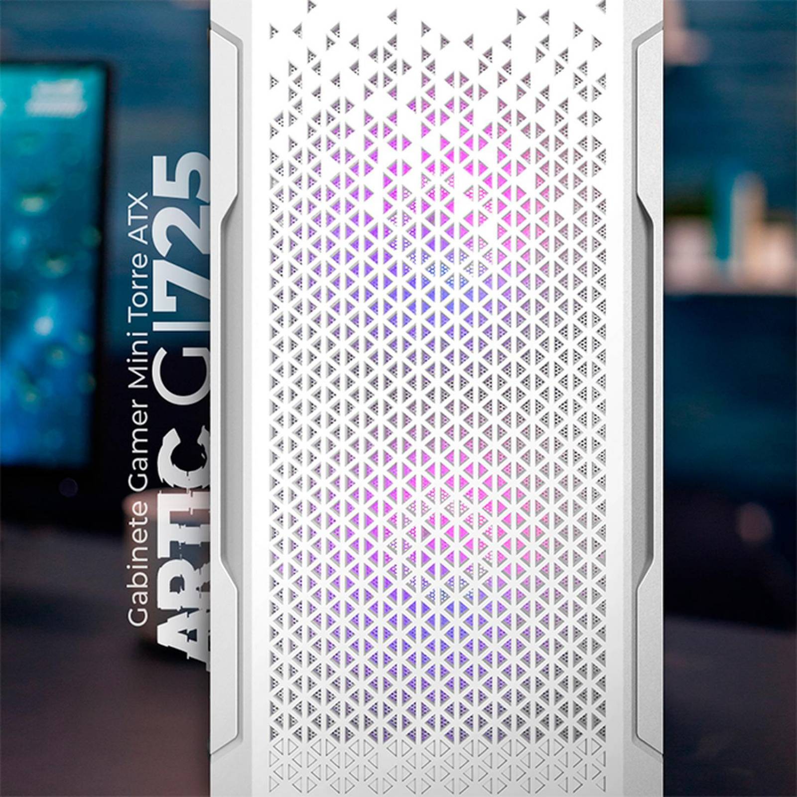 Gabinete Gamer BALAM RUSH ARTIC GI725 M-Atx Mini Torre 3 Fan Blanco BR-936125 