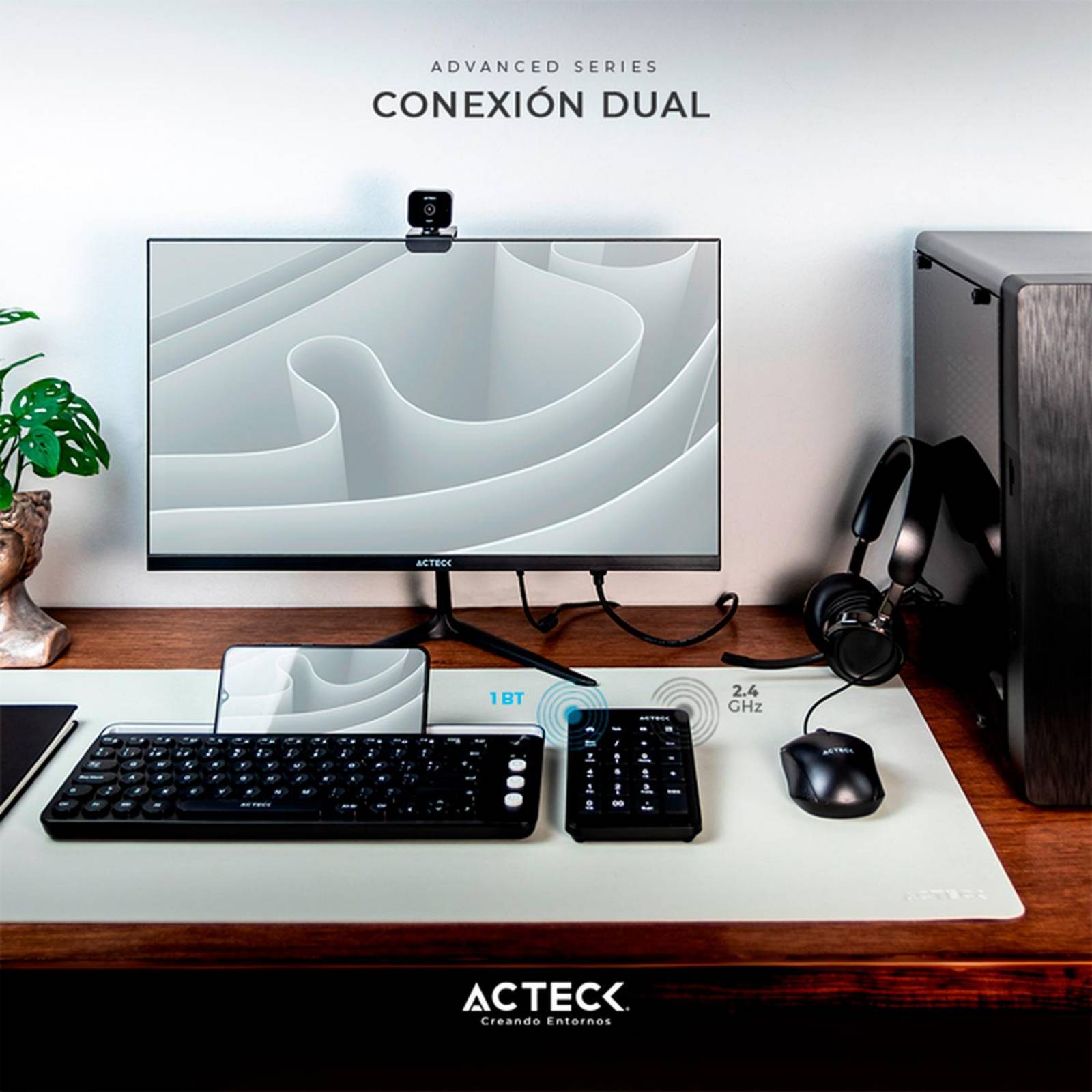 Teclado Numerico ACTECK Inspire PAD TN450 Inalambrico USB 2.4Ghz Negro AC-934176 