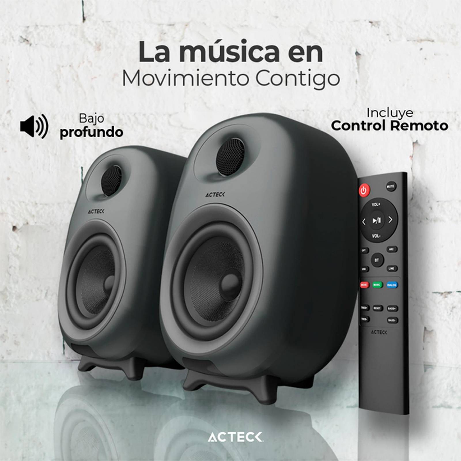 Bocinas ACTECK DYNAMIC EXACT BS685 Inalambrica 80W RMS USB HDMI Negro AC-935210