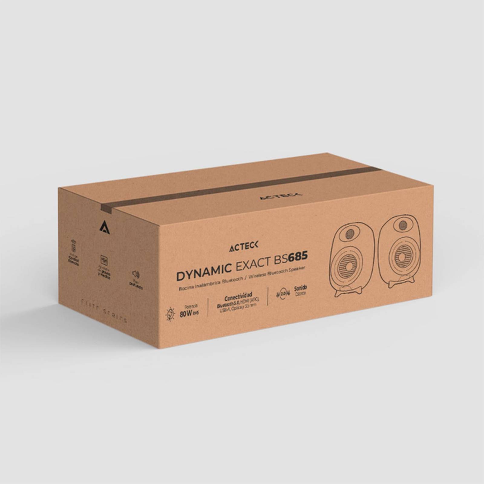 Bocinas ACTECK DYNAMIC EXACT BS685 Inalambrica 80W RMS USB HDMI Negro AC-935210