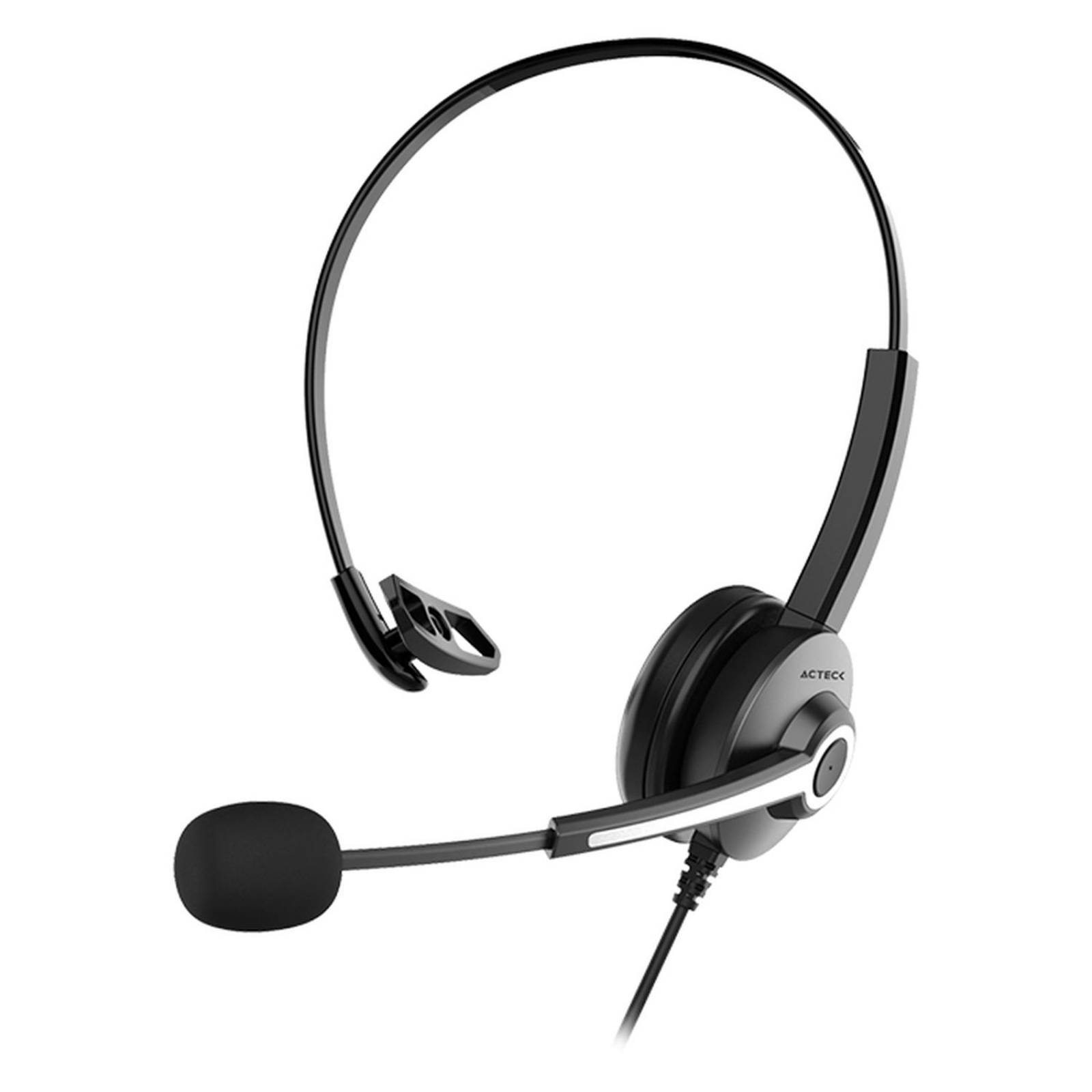 Audifono Diadema para Call Center ACTECK CENTRIC PRO HP620 Alambrico USB Negro AC-935326 
