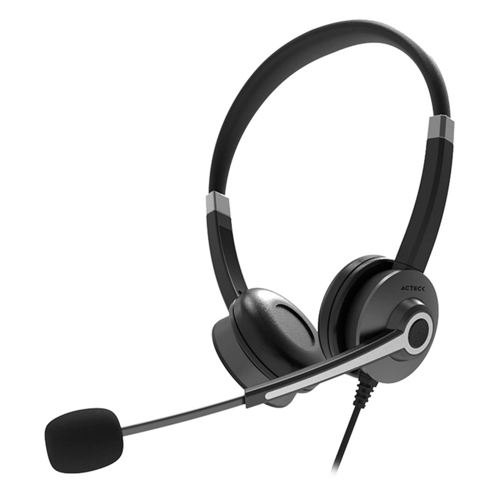 Audifono Diadema para Call Center ACTECK CENTRIC PRO HP640 Alambrico USB Negro AC-935319 