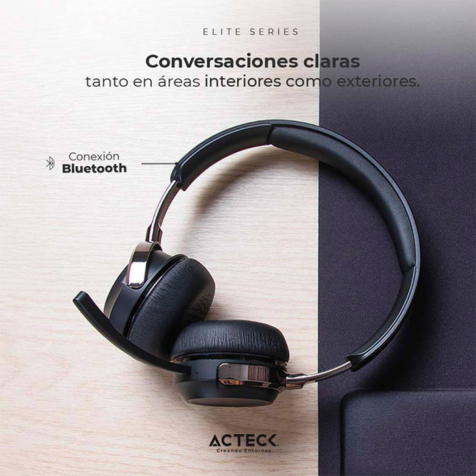 Audifono Diadema para Call Center ACTECK CENTRIC PRO HN660 Inalambrico Negro AC-935302 