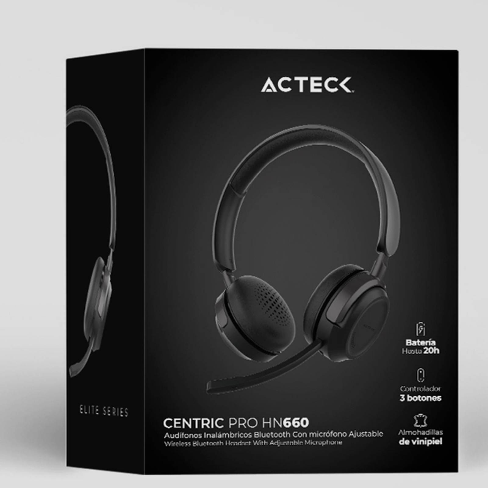Audifono Diadema para Call Center ACTECK CENTRIC PRO HN660 Inalambrico Negro AC-935302 