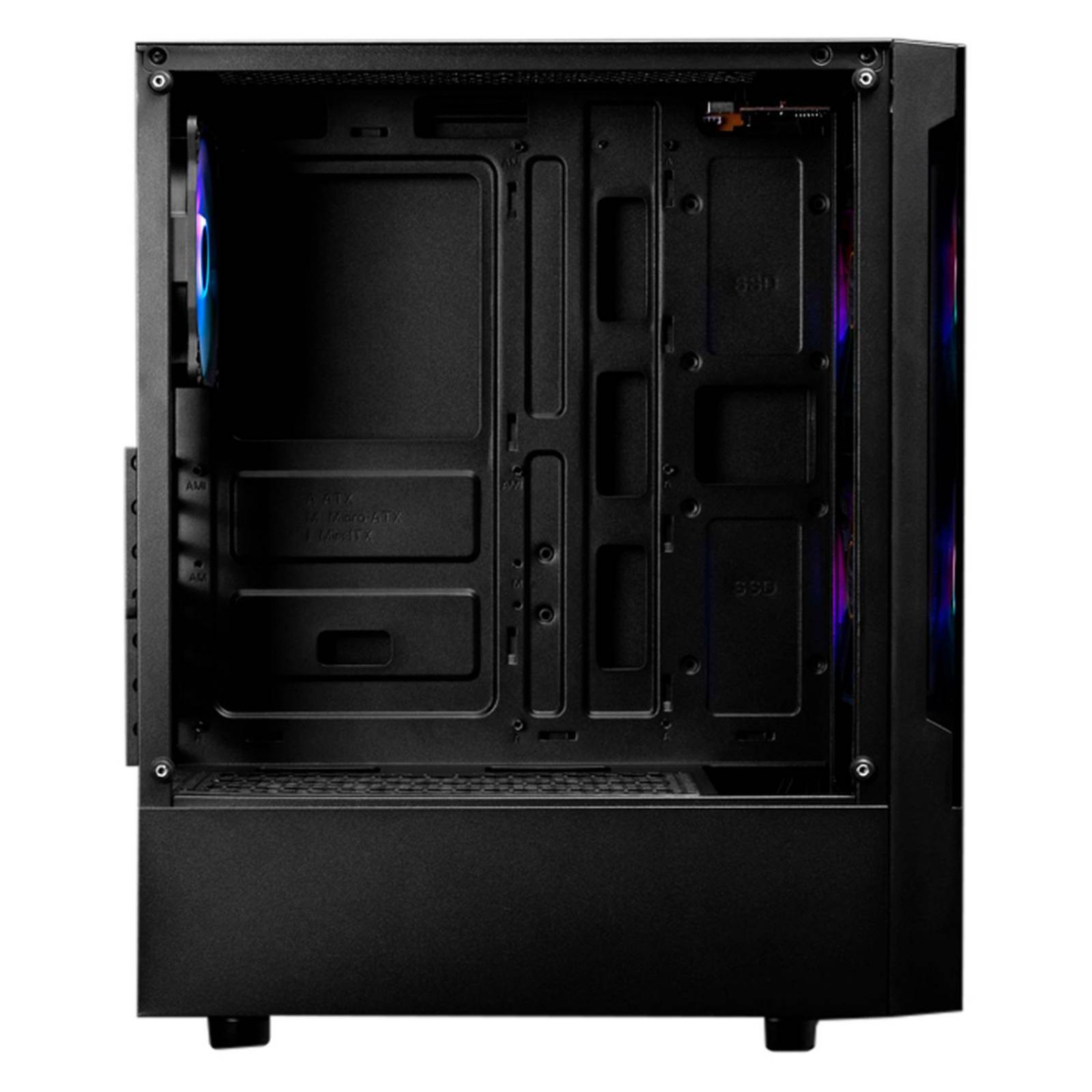 Gabinete Gamer GAMDIAS TALOS E3 ATX 3 Fan Cristal templado 
