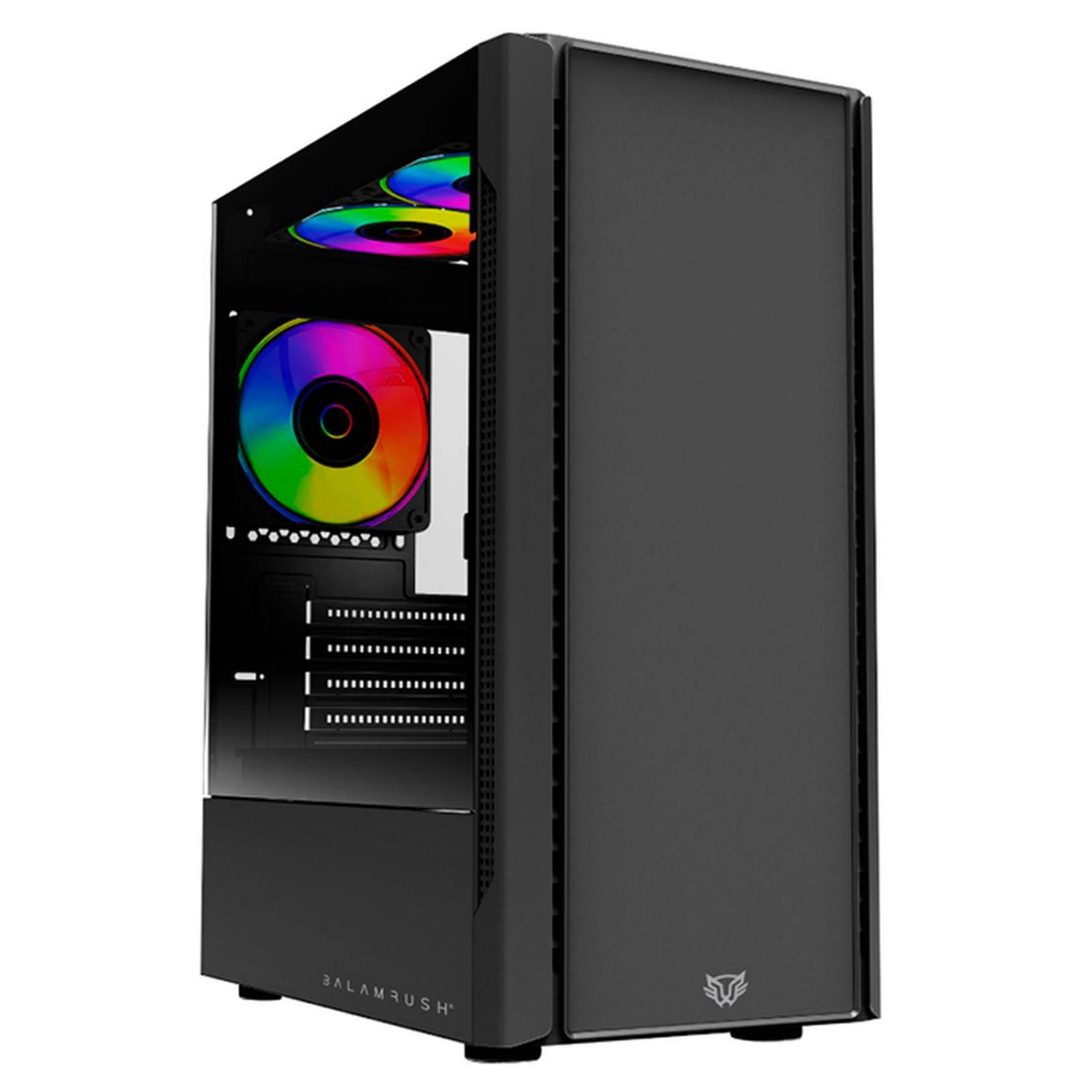 Gabinete Gamer BALAM RUSH NYX GI730 ATX Media Torre 3 Fan Cristal Templado Negro BR-936095 