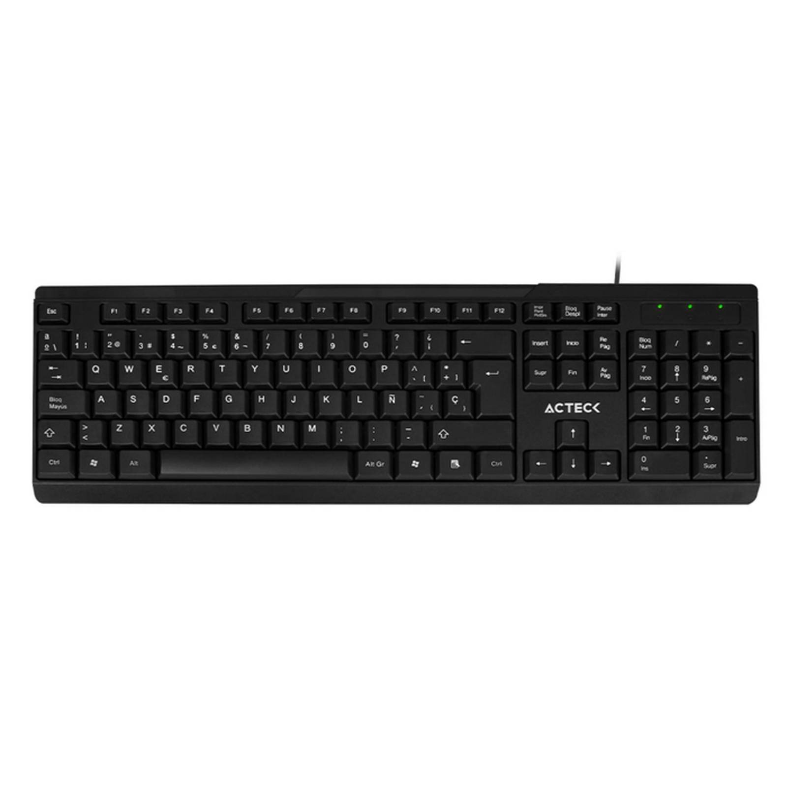 Teclado ACTECK INSPIRE TA210 Alambrico USB Clasico Negro AC-928946
