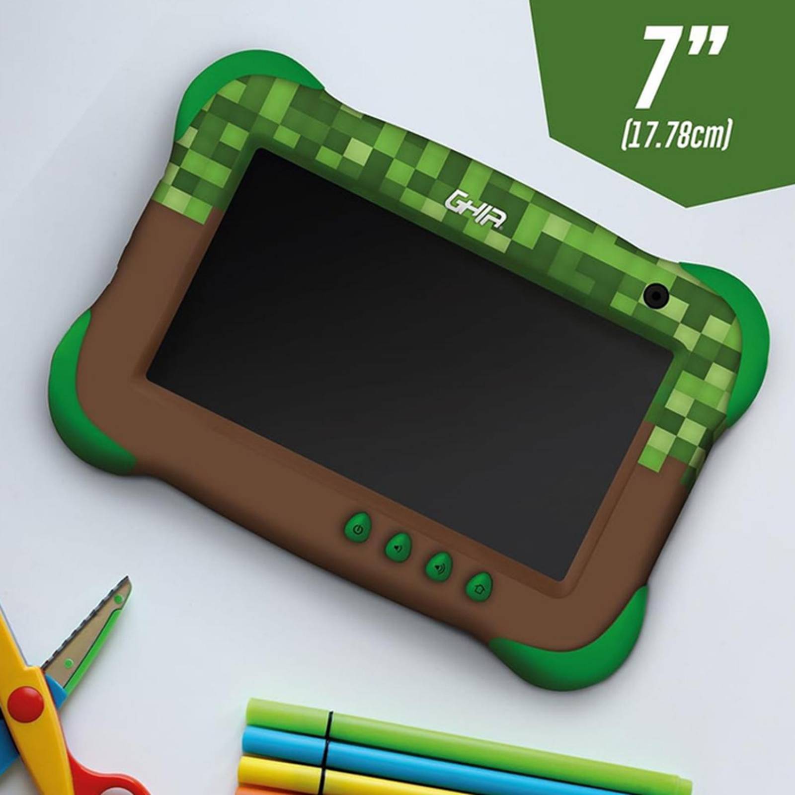 Tablet 7 Pulgadas GHIA Kids 2GB 32GB WiFi Android 13 GK133M2 Minecraft 
