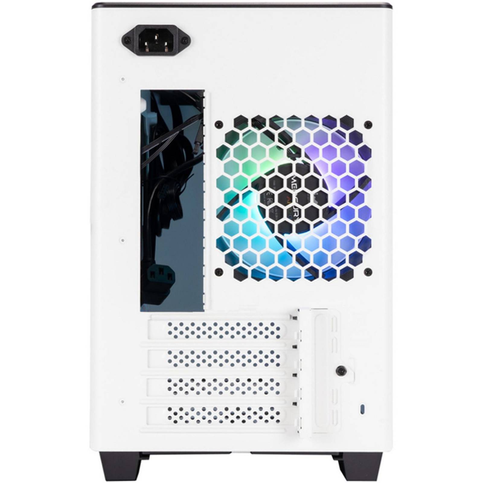 Gabinete Gamer IN WIN A3 Micro ATX Mini Torre 1 Fan Cristal Templado USB-C Blanco 