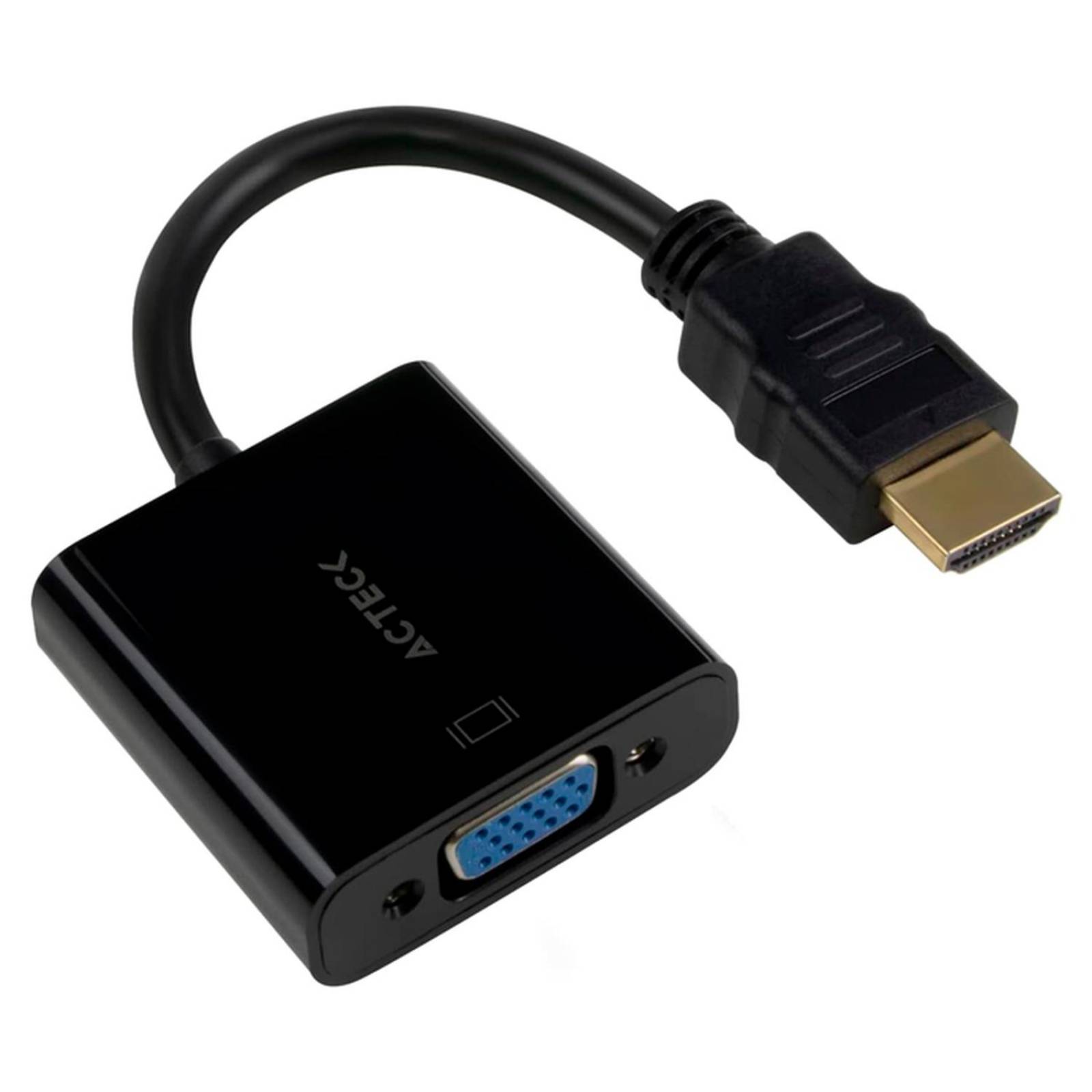 Adaptador Convertidor ACTECK SHIFT PLUS AV400 HDMI a VGA Negro AC-934756 