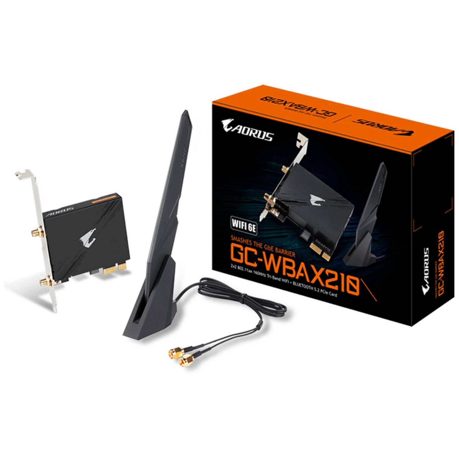 Tarjeta de Red AORUS Intel WI-FI 6E AX210 2400Mbps PCIe + Bluetooth 5.2 