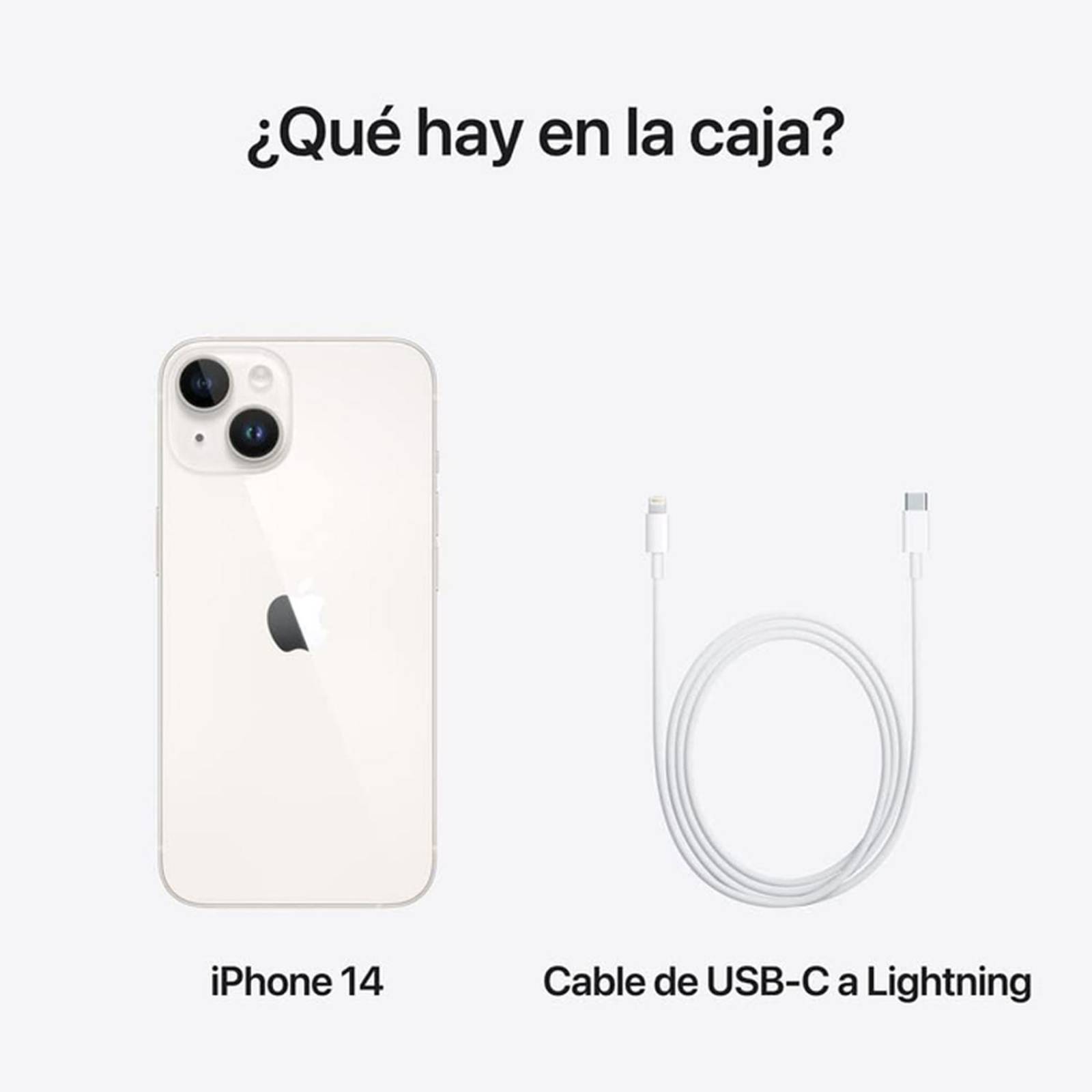 iPhone 14 APPLE 6GB 256GB 6.1 OLED 12MP Dual SIM iOS 16 Blanco + Audífonos 