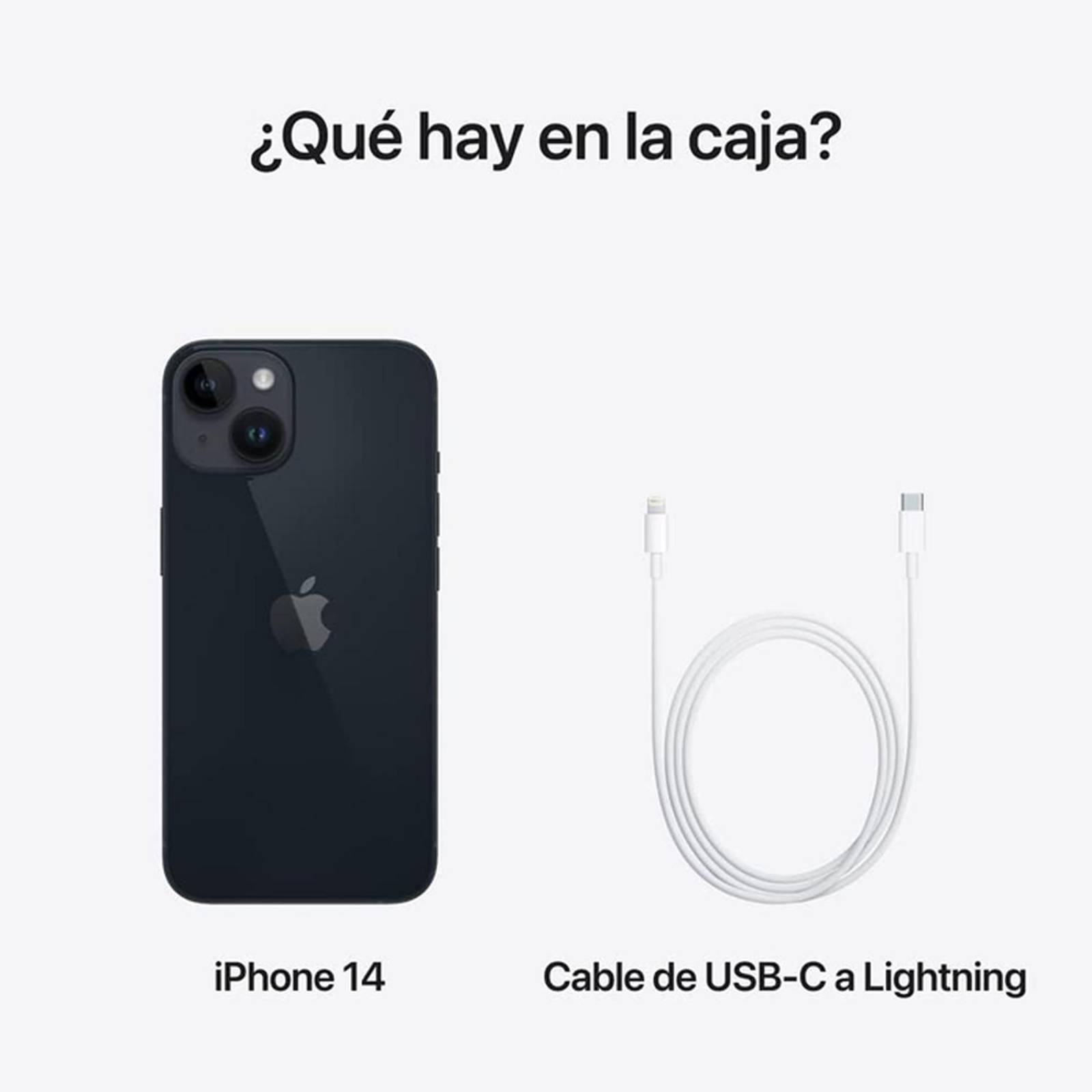 iPhone 14 APPLE 256GB 6.1" OLED 12MP Dual SIM iOS 16 Medianoche MPVV3LL/A 