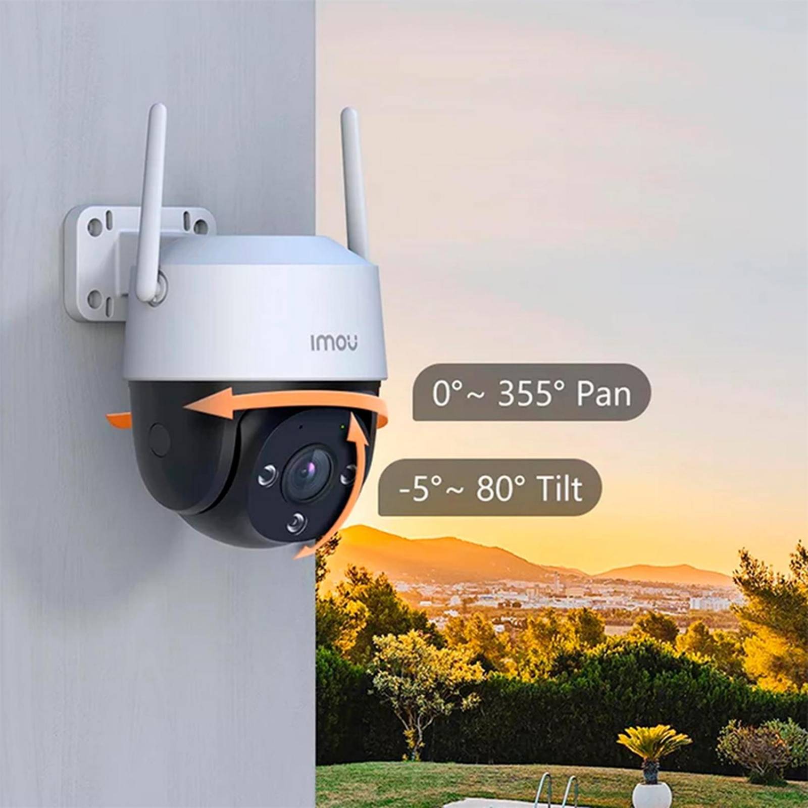 Camara de seguridad WIFI IMOU Cruiser SE+ 2MP Exterior Full HD 2.4Ghz hasta 6 dias de grabación 
