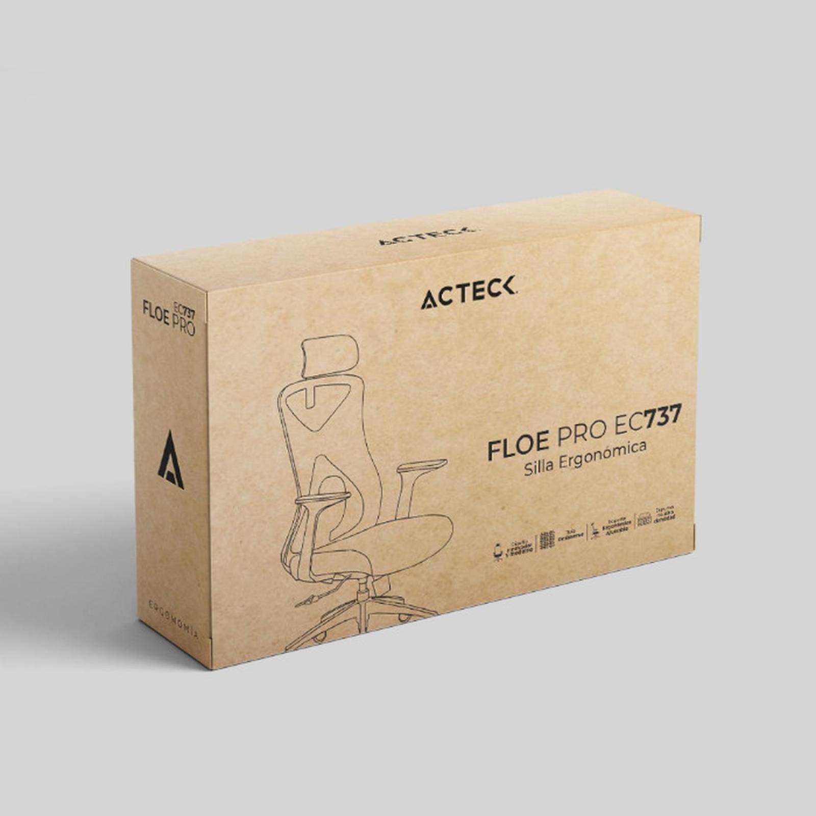 Silla Ejecutiva ACTECK FLOE PRO EC737 Ergonomica con Reposabrazos Blanco AC-937245 