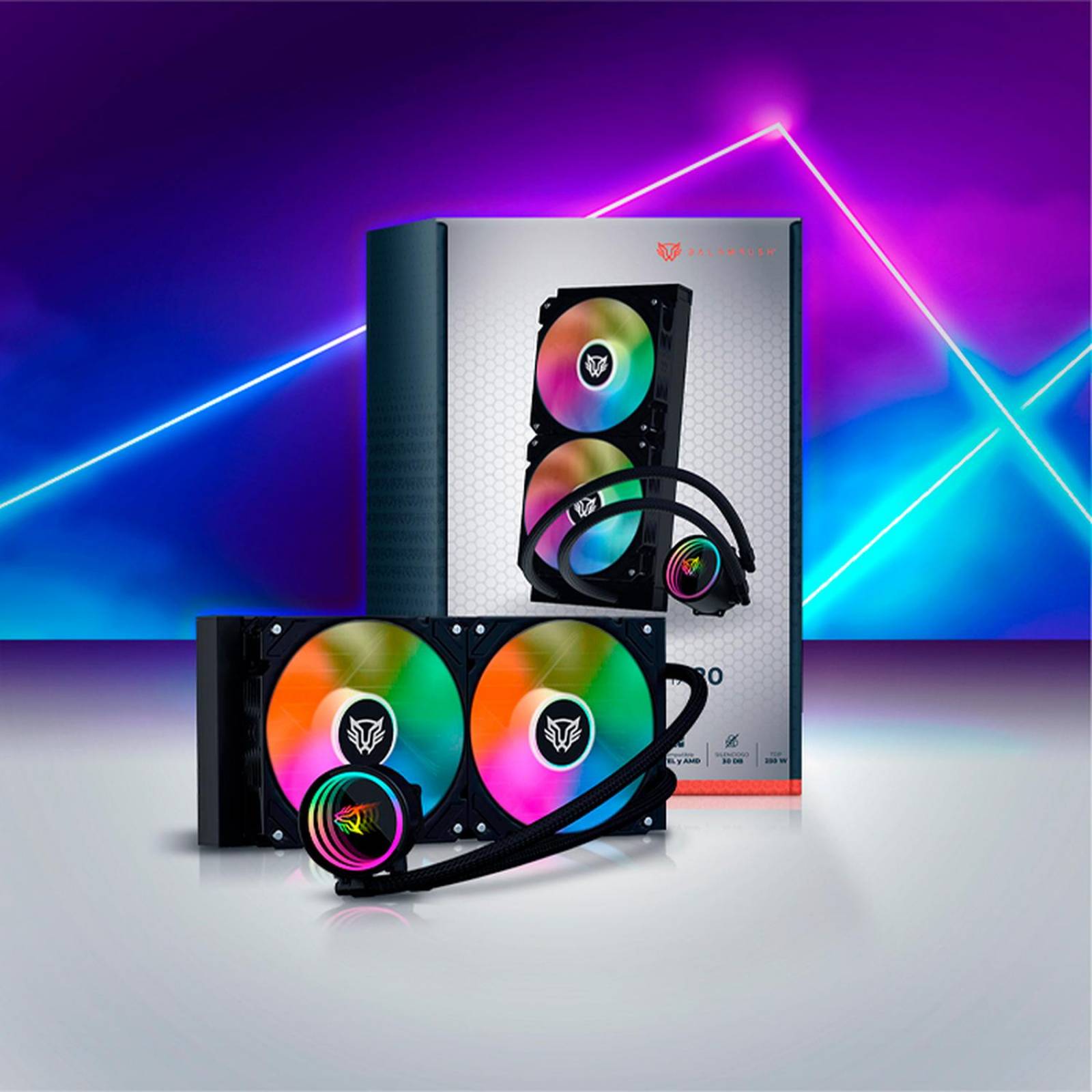 Enfriamiento Liquido BALAM RUSH HYDROX PRO HX20 240mm ARGB 4 pines LGA 1700 AM5 Negro BR-937368 