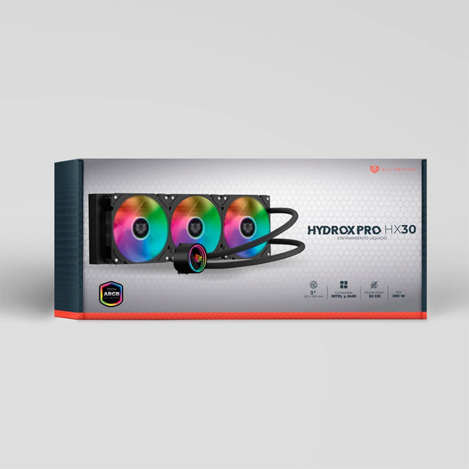 Enfriamiento Liquido BALAM RUSH HYDROX PRO HX30 360mm ARGB 4 pines LGA 1700 AM5 Negro BR-937344