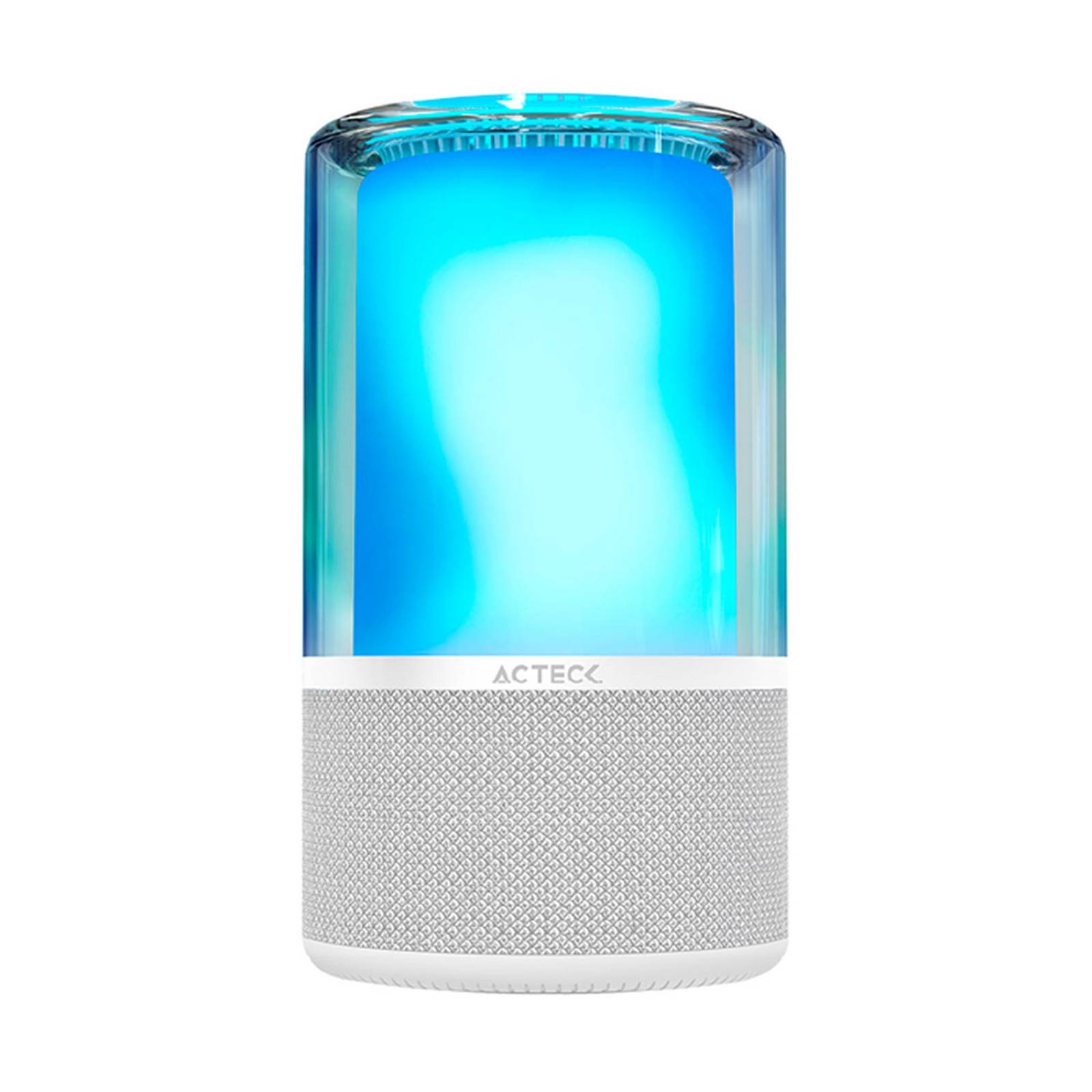 Bocina Portatil ACTECK GLEE PURE AP70 Inalambrica Luz LED Tws Blanco AC-936392 