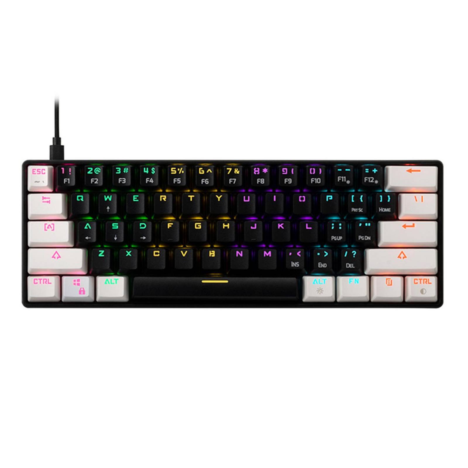 Teclado Gamer Mecanico GAMDIAS AURA GK2 Switch Red USB Iluminacion LED Negro 